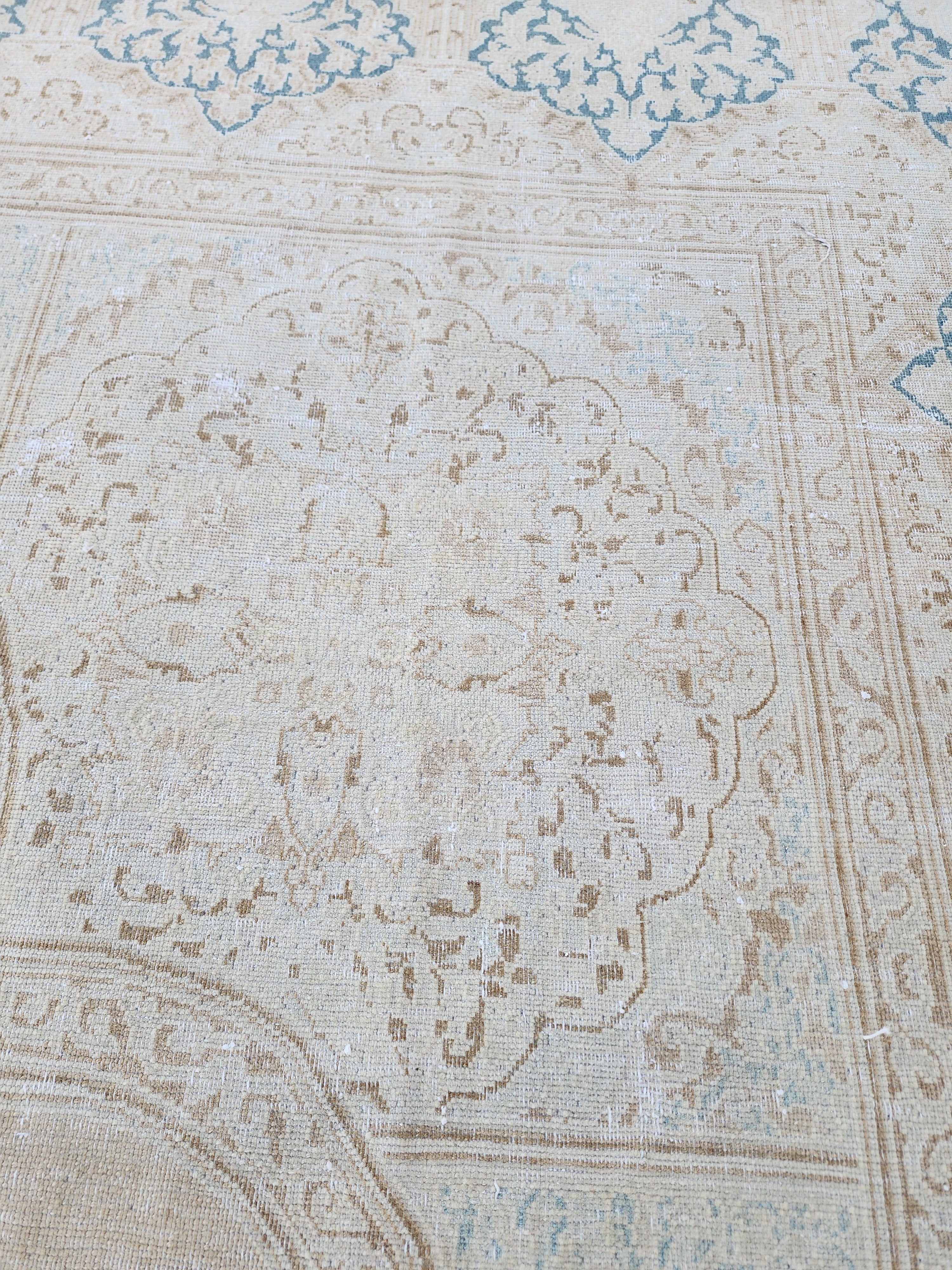 vintage Persian Large Area Rug — pile detail