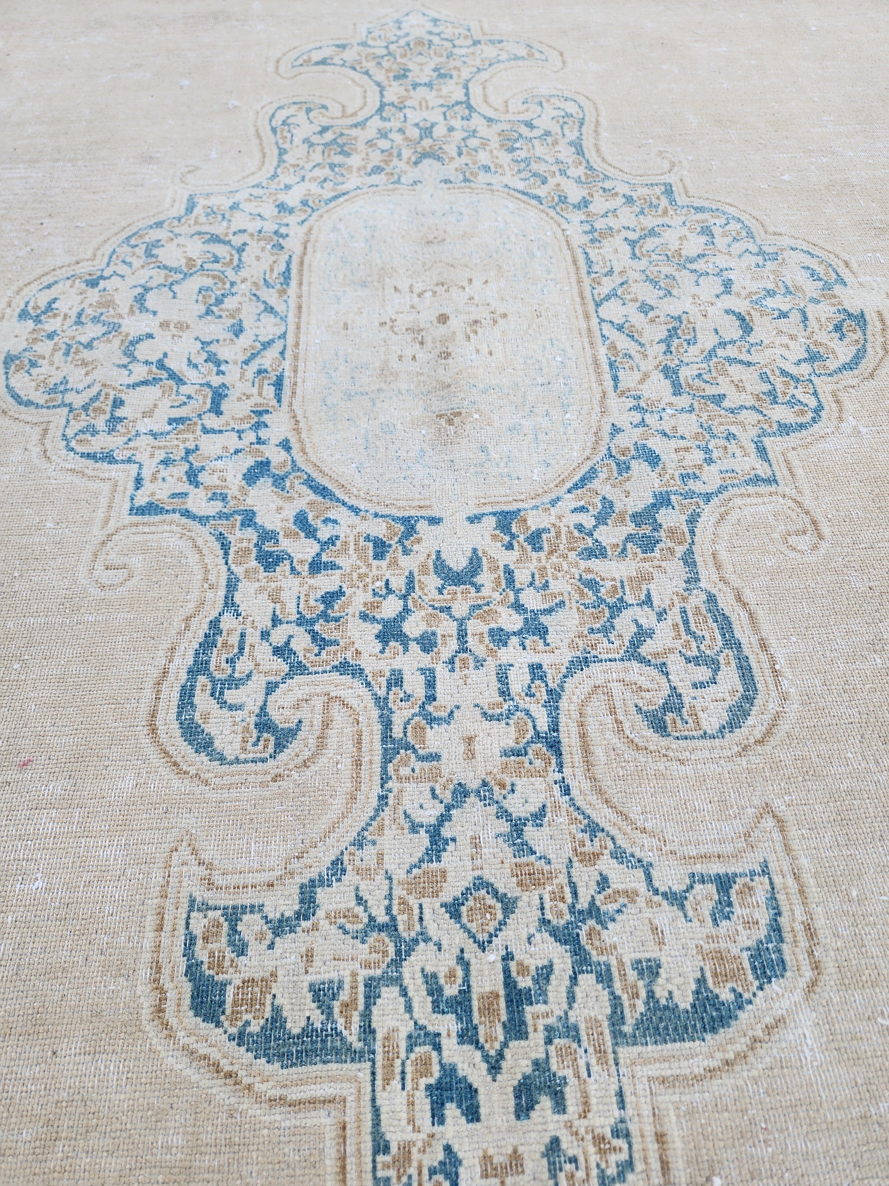 vintage Persian Large Area Rug — back view