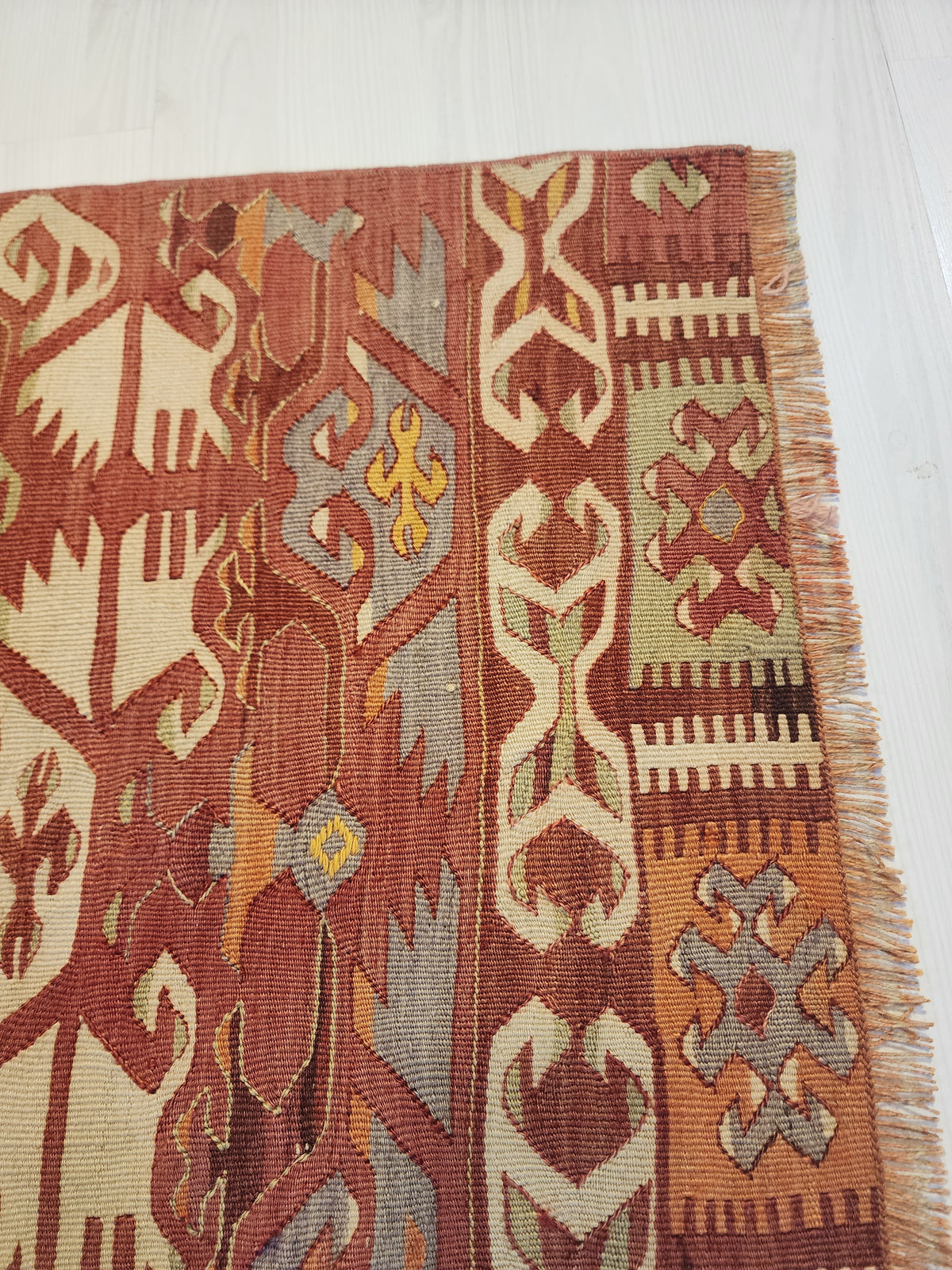 Authentic Vintage Afyon Kilim Runner — photo 4