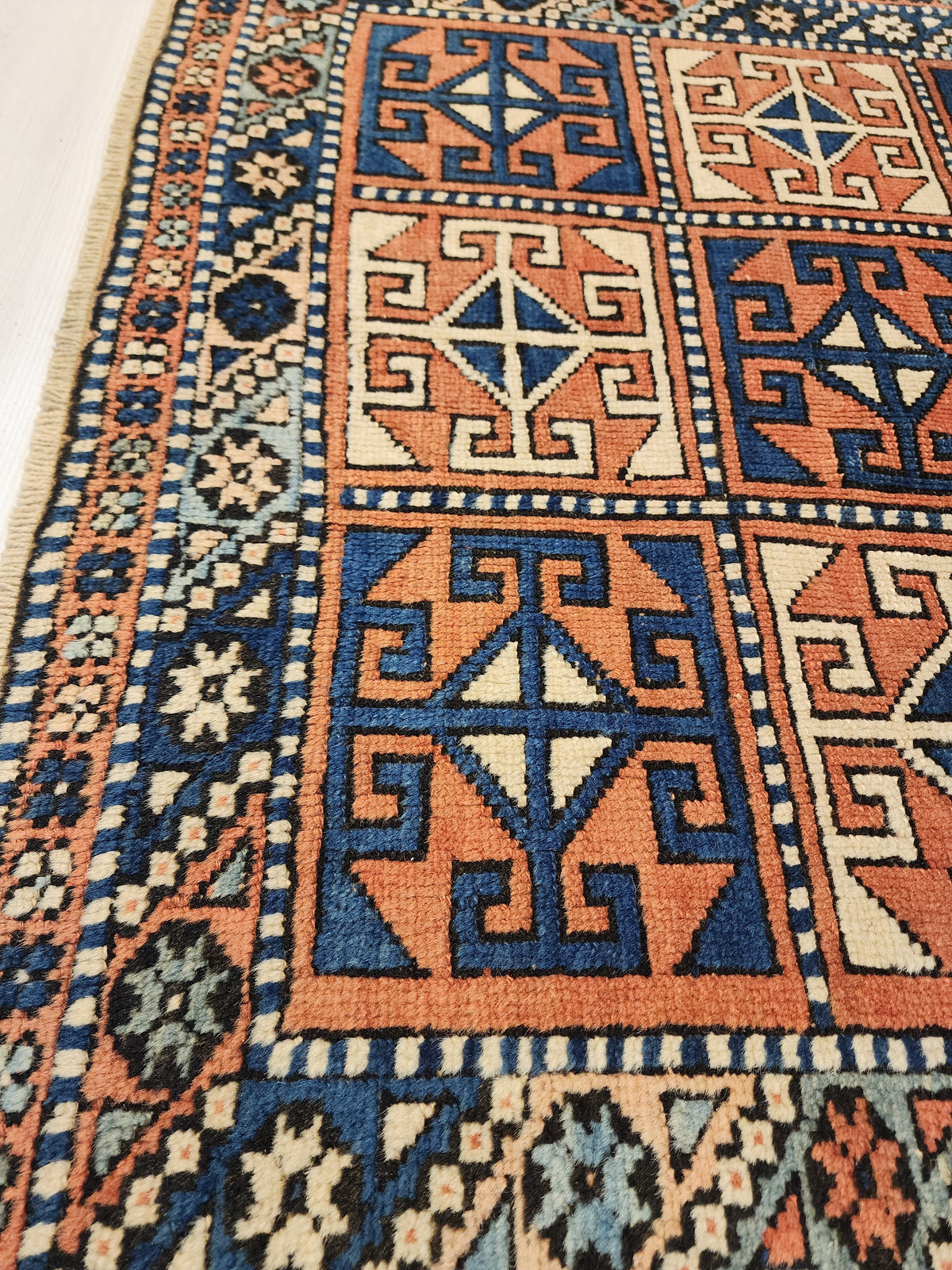 Verda — Rare Antique 1920s Bergama Turkish Rug – Nomadic Yörük Wool Area Rug – 100% Natural Dye Tribal Compartment Rug, Western Anatolia