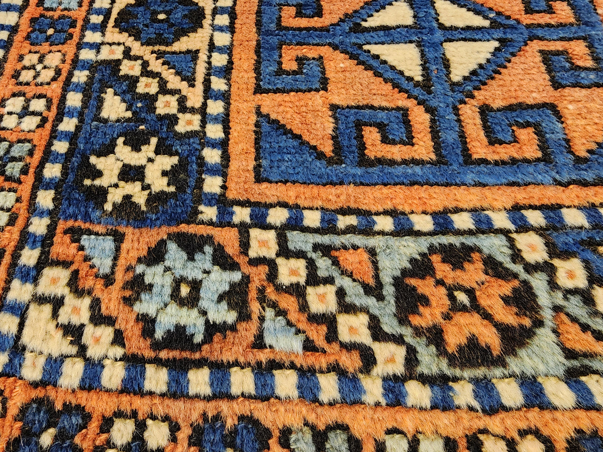 Verda — Rare Antique 1920s Bergama Turkish Rug – Nomadic Yörük Wool Area Rug – 100% Natural Dye Tribal Compartment Rug, Western Anatolia