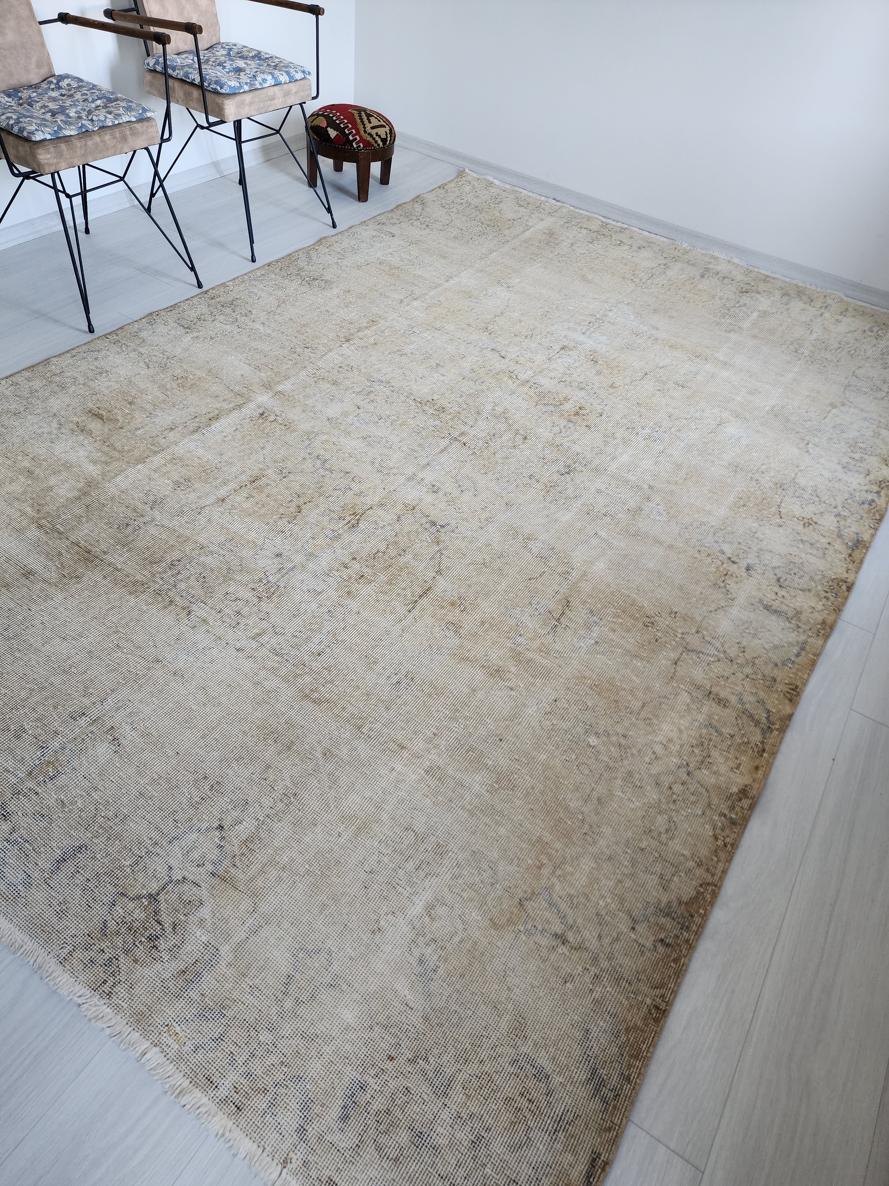 vintage Anatolian Large Area Rug — detail texture