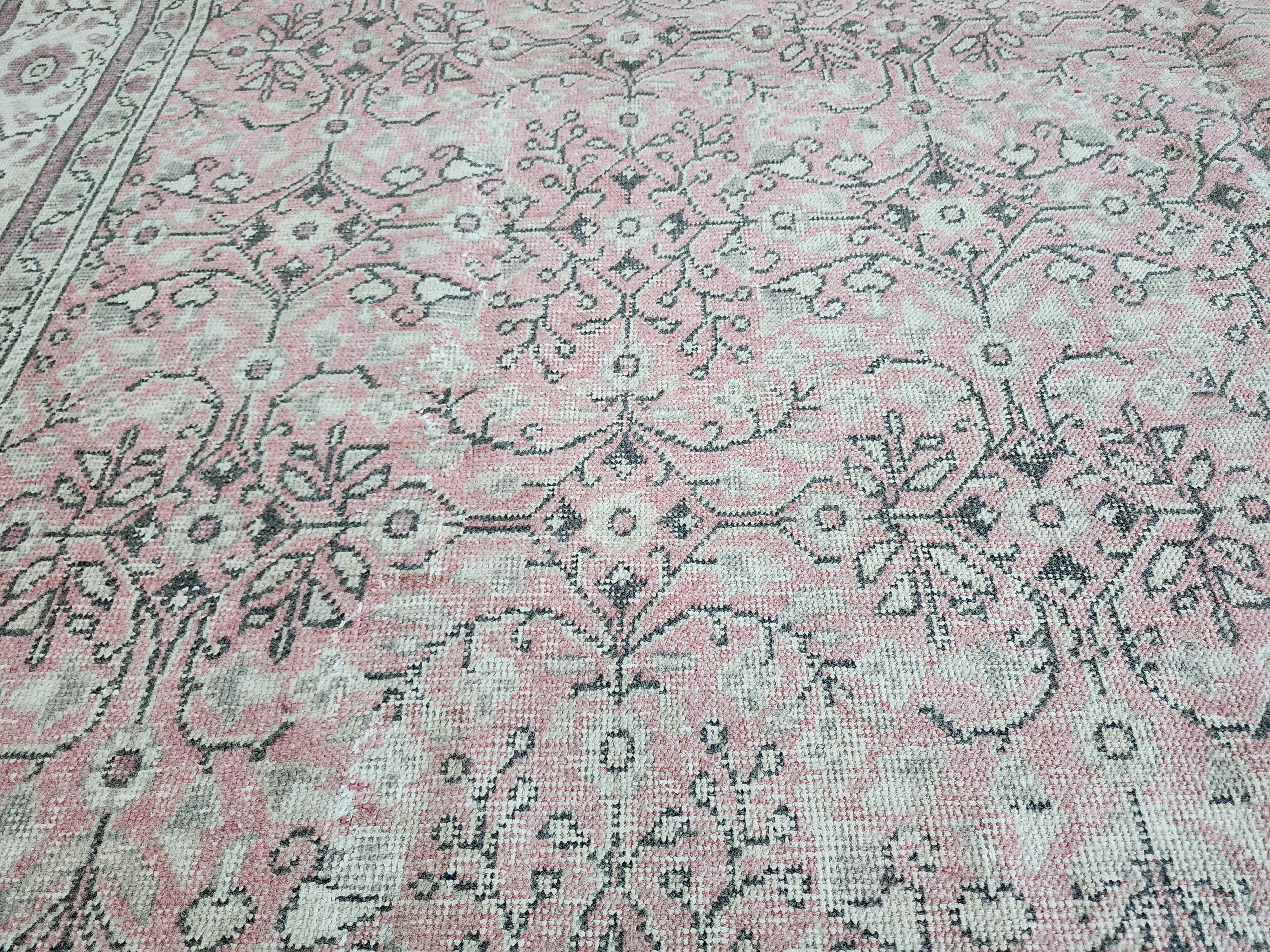 antique Kayseri Silk Large Area Rug — in setting