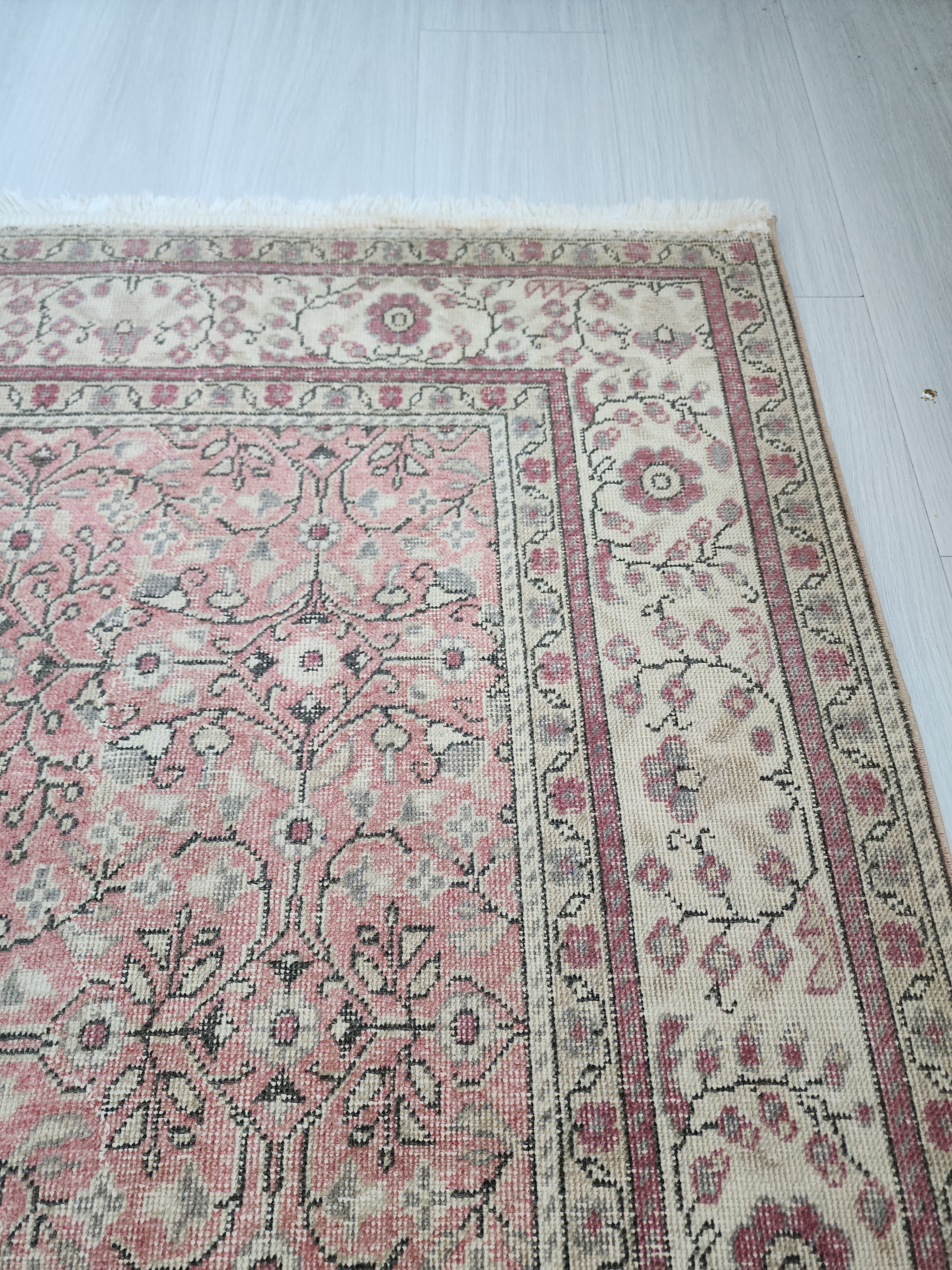 antique Kayseri Silk Large Area Rug — pile detail