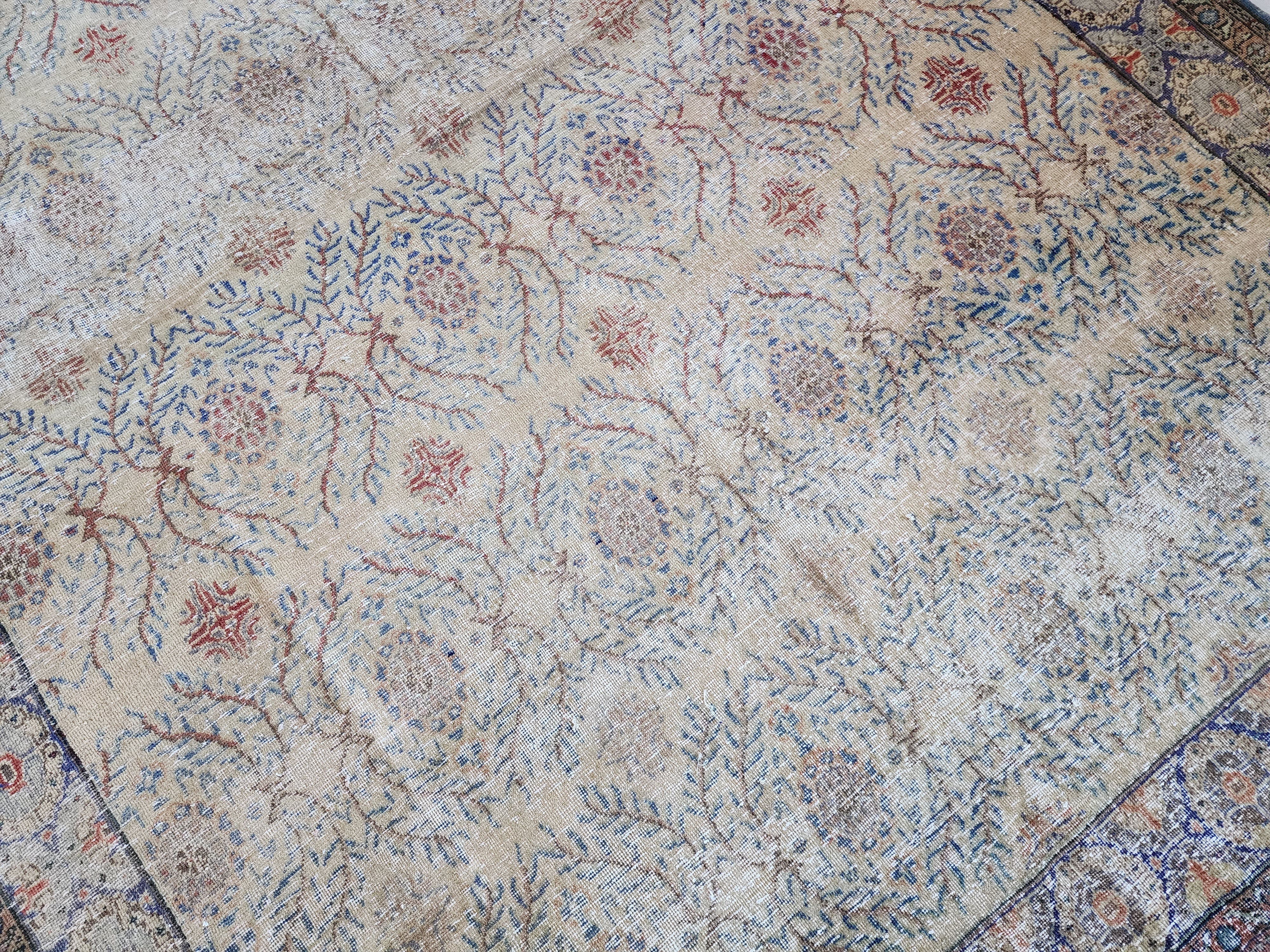 antique Kayseri Silk Large Area Rug — in setting