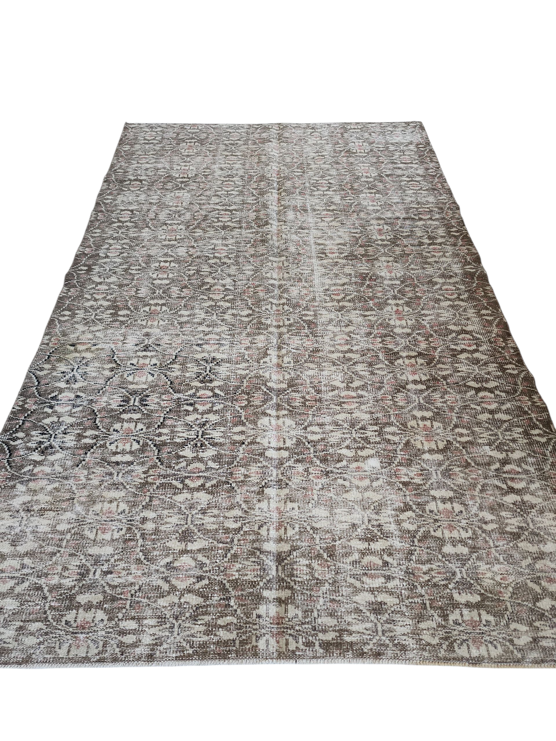 vintage Turkish Area Rug — back view
