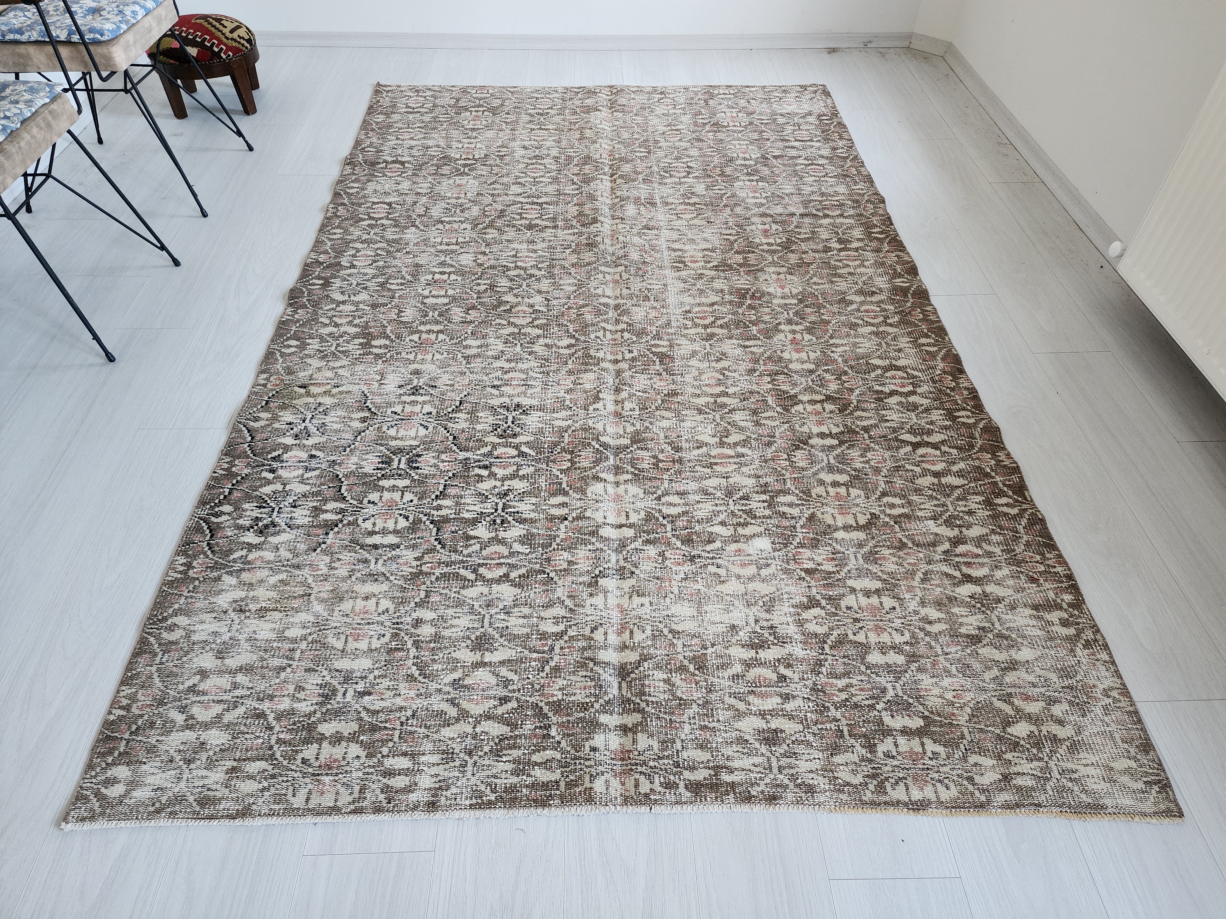 vintage Turkish Area Rug — detail texture