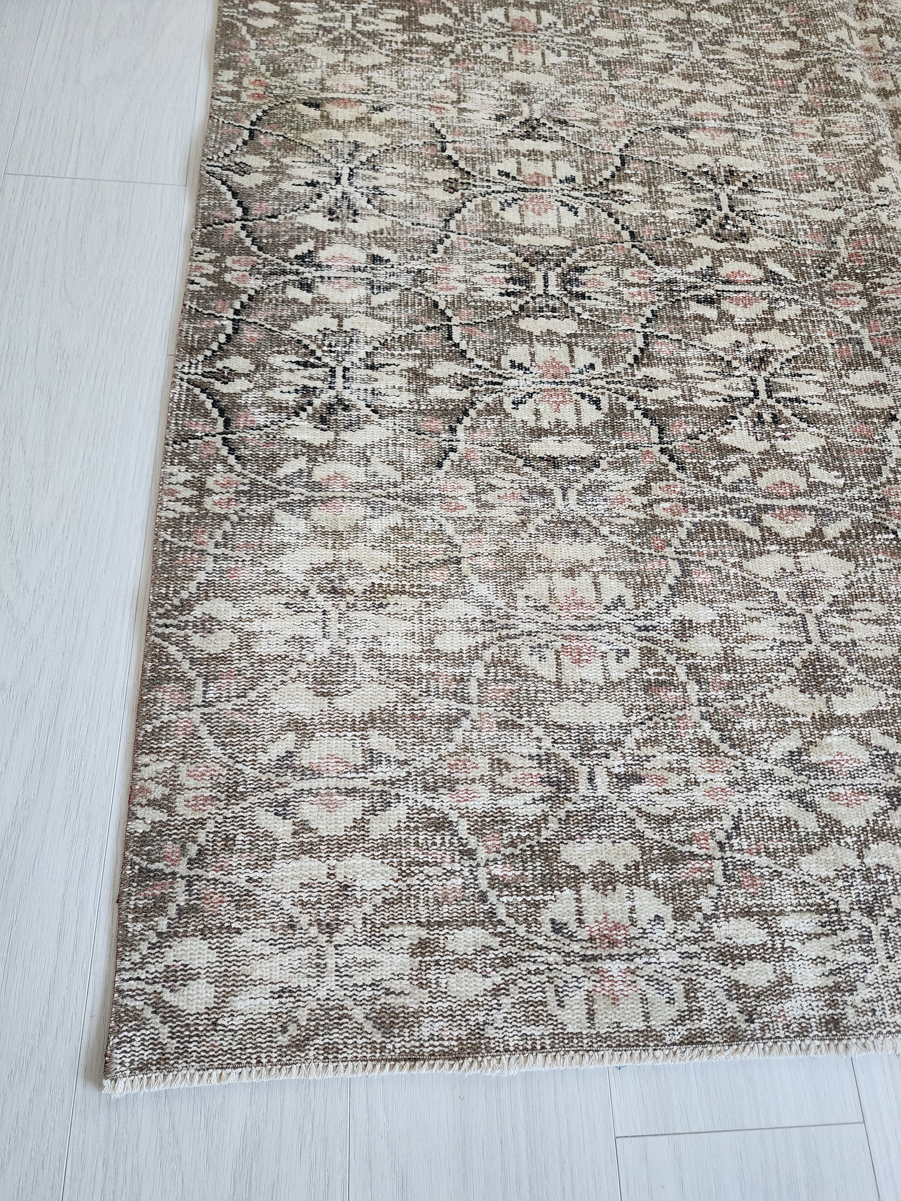 vintage Turkish Area Rug — pattern close-up