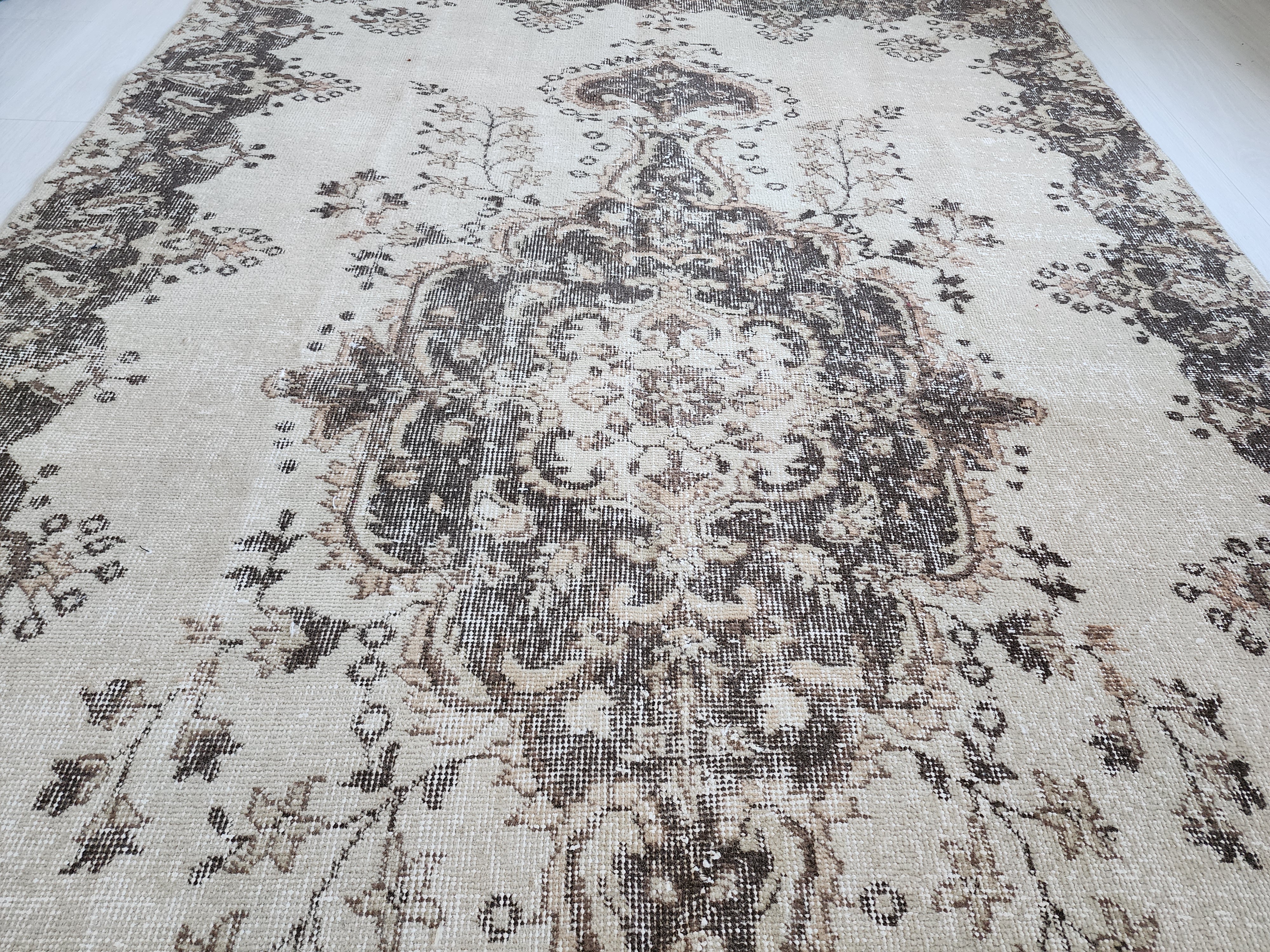 vintage Kayseri Wool Area Rug — in setting