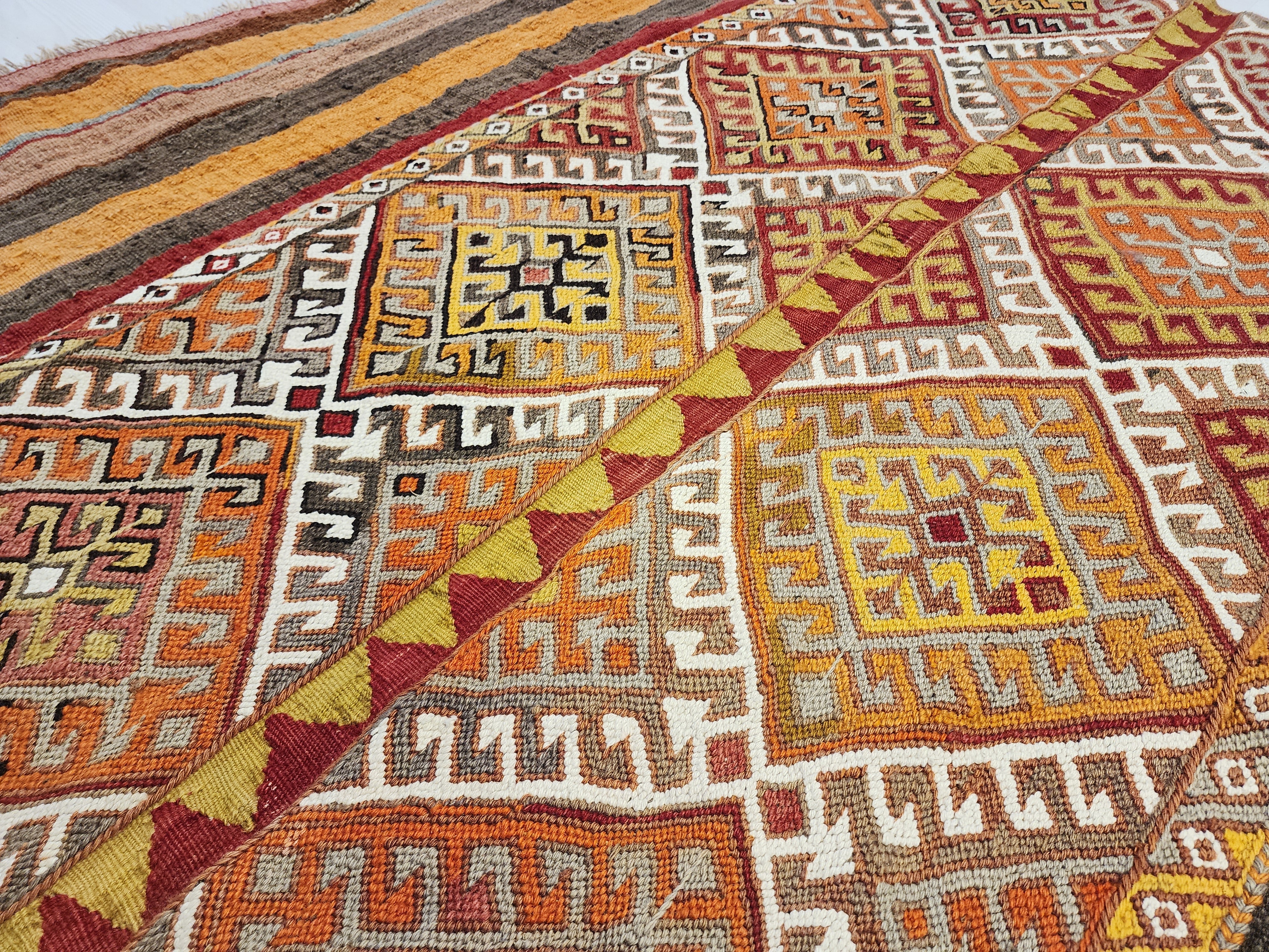 vintage Anatolian Wool Area Rug — styled view