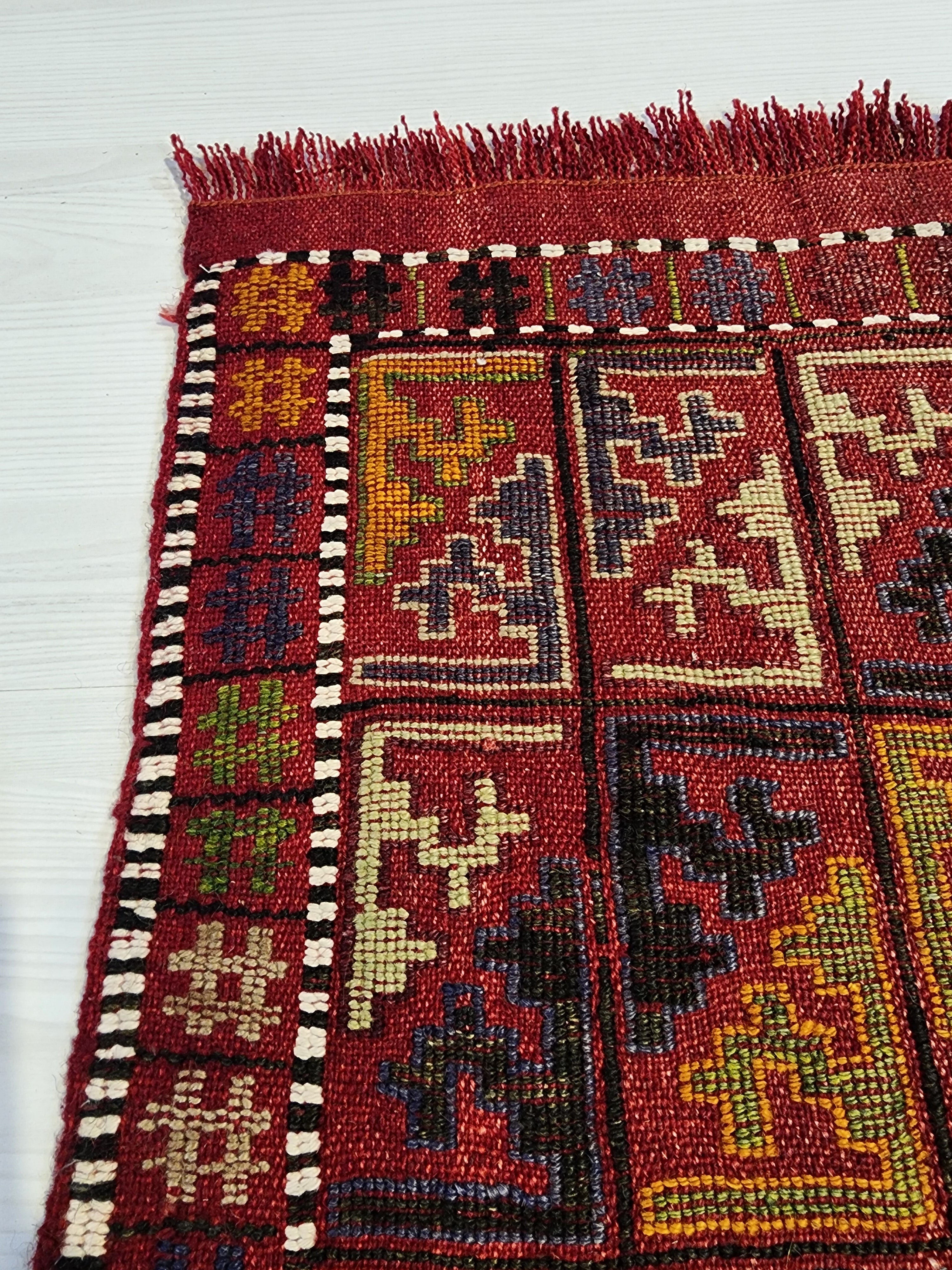 vintage Konya Wool Small Rug — in setting