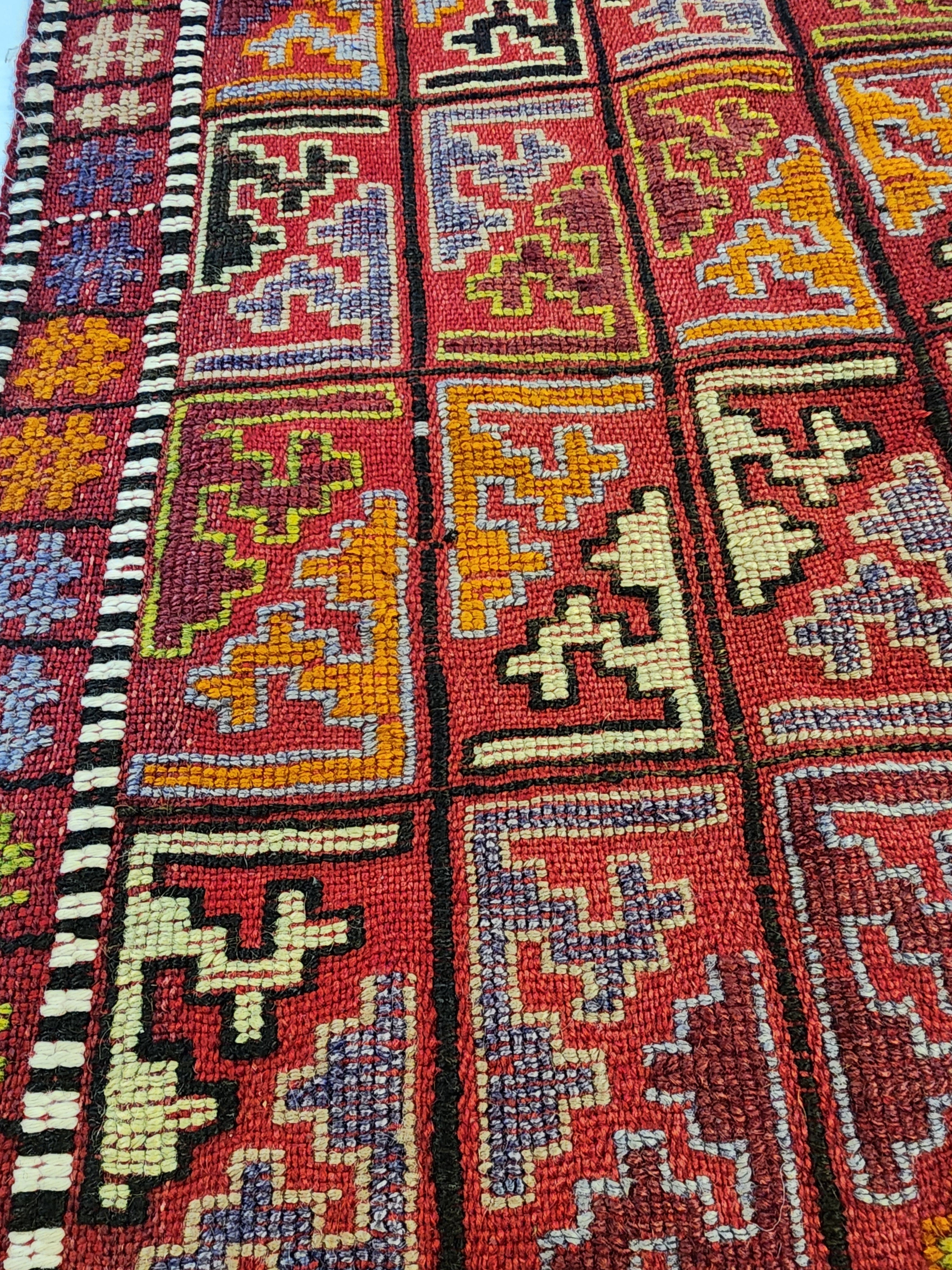 Vintage Konya Kilim Rug 3'7'' x 1'9''