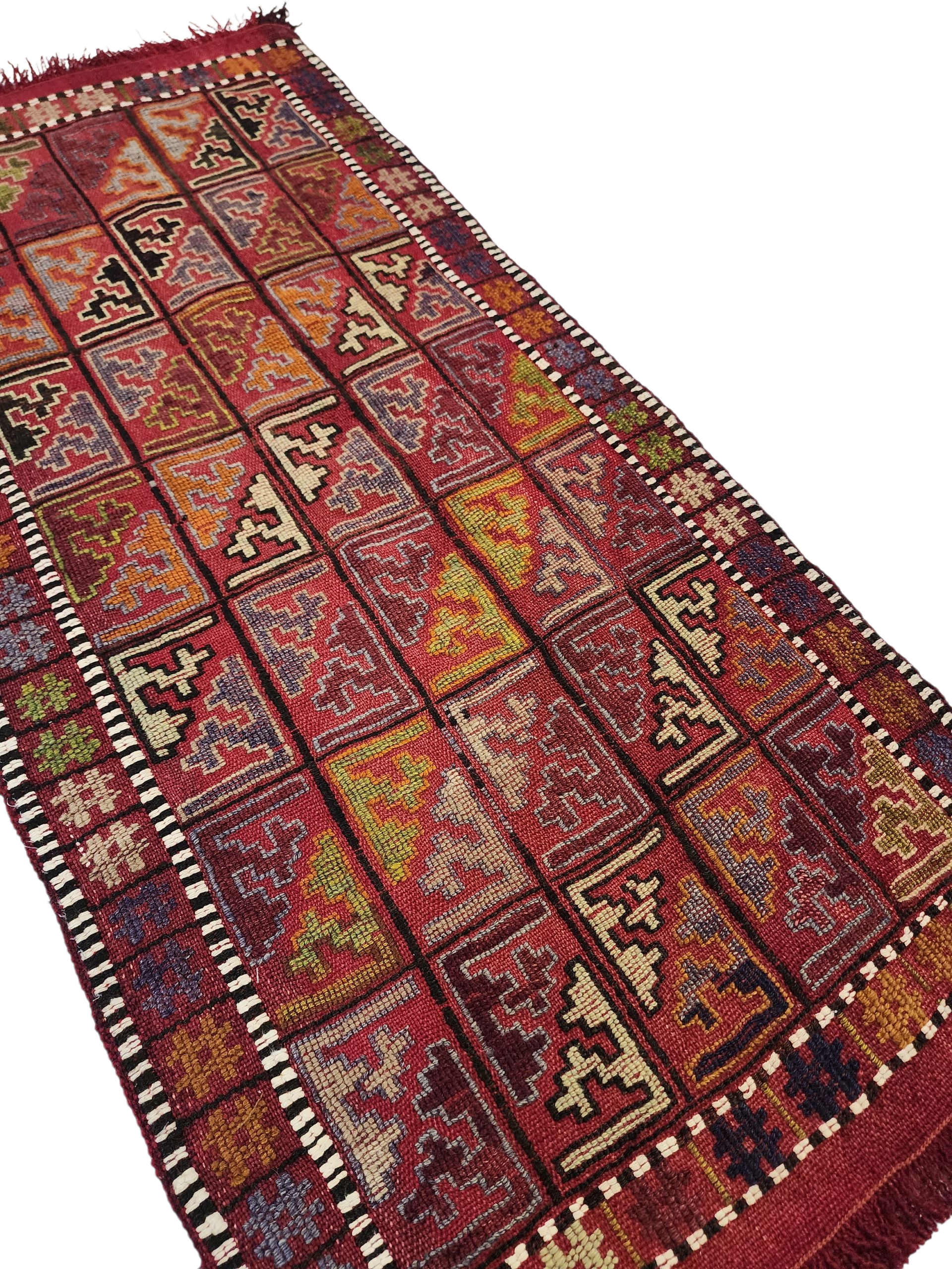 Vintage Konya Kilim Rug 3'7'' x 1'9''