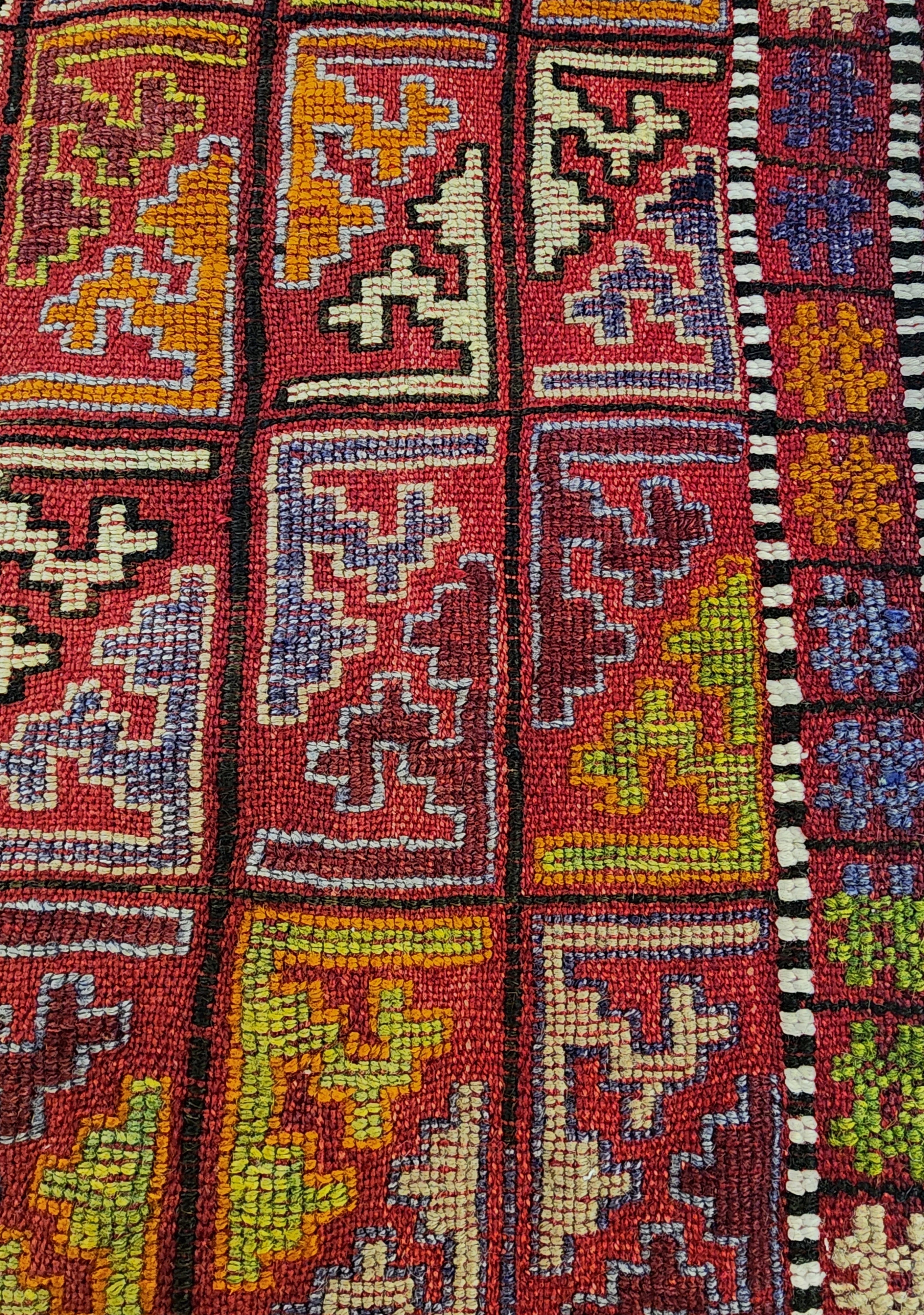 vintage Konya Wool Small Rug — pile detail