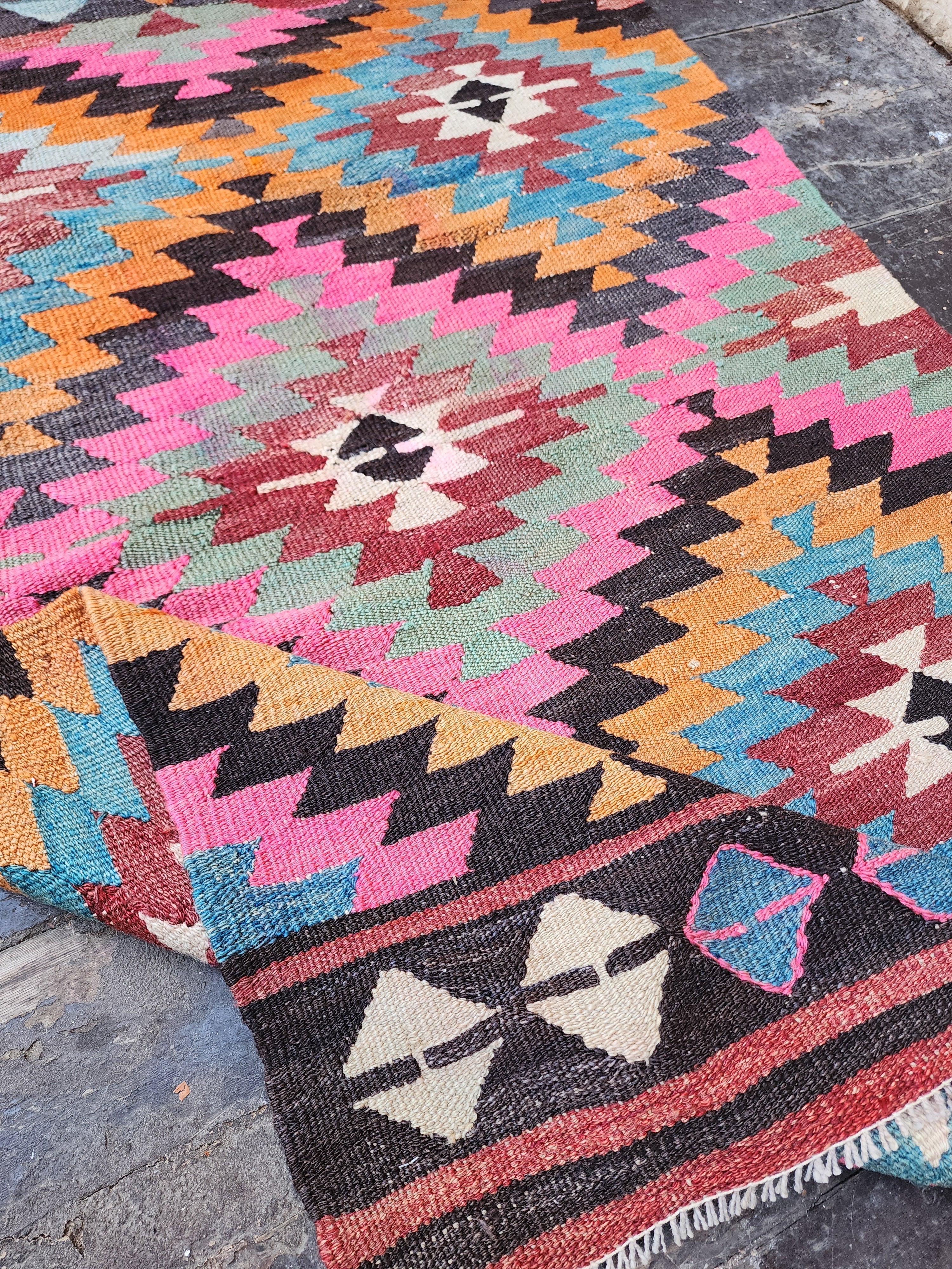 vintage Kilim Small Rug — in setting