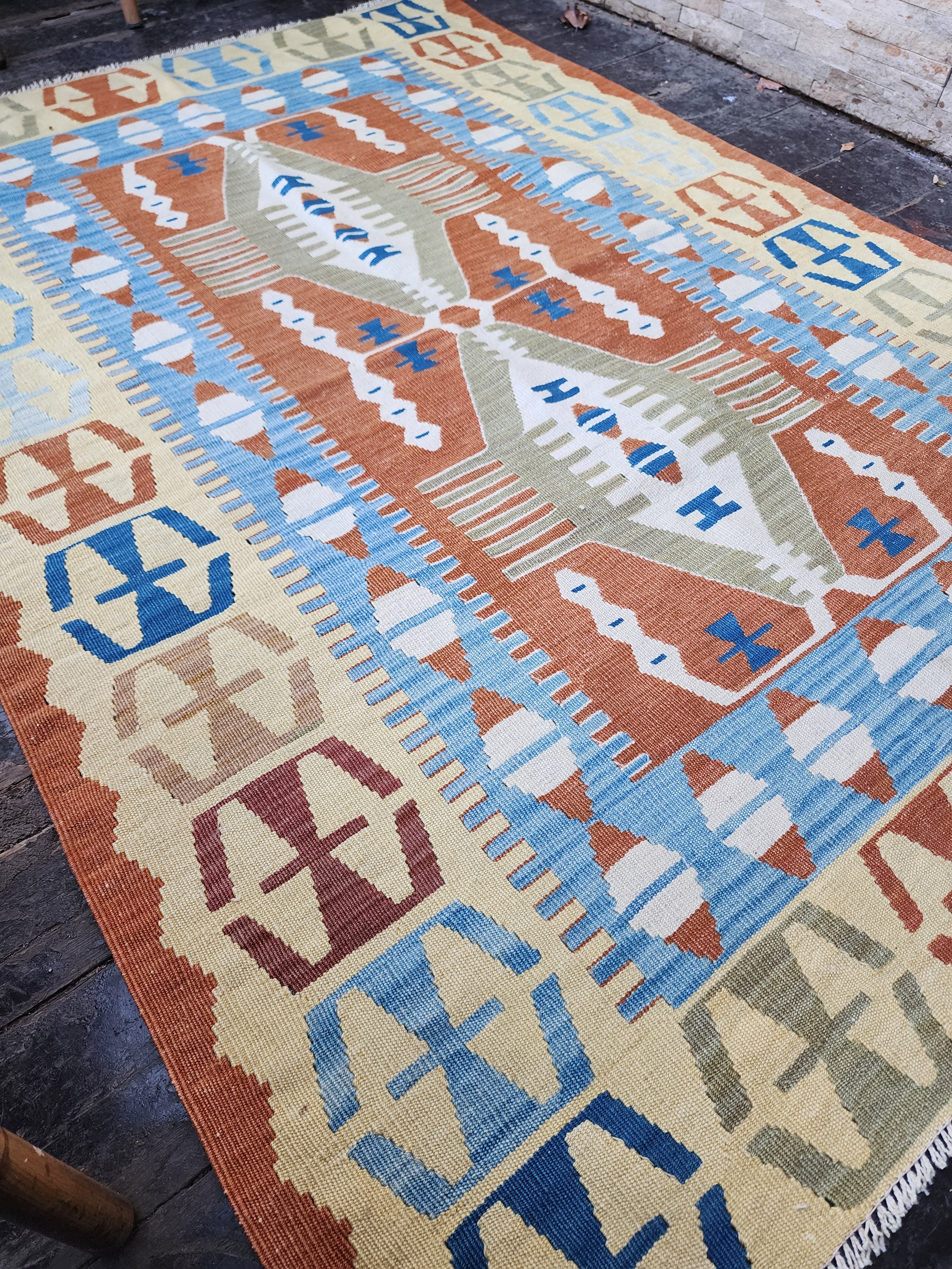 Turkish Kayseri Kilim Rug, 3'11''x5'6''