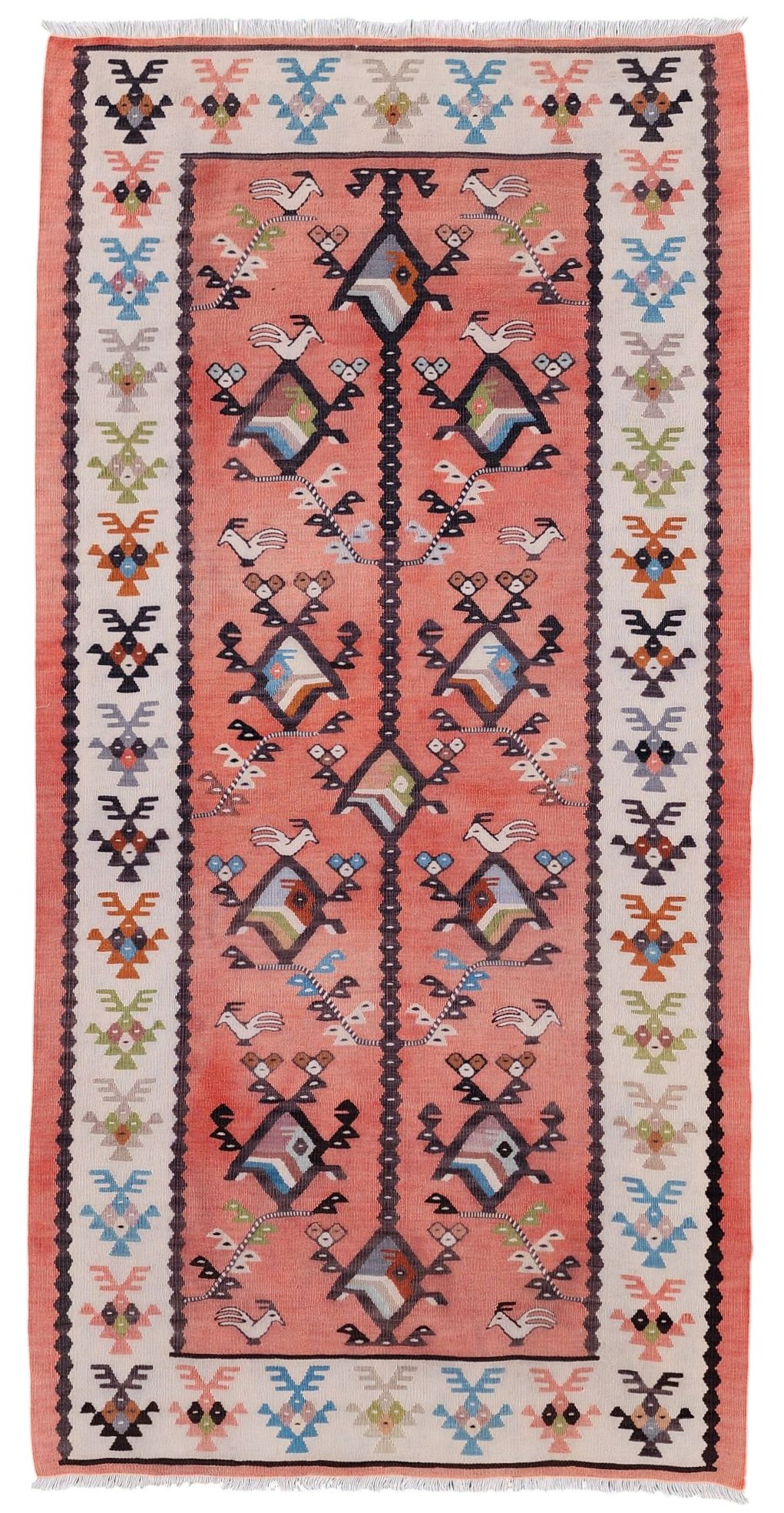 Pirot Kilim Rug, Handmade Organic Wool Vintage Rug, Boho Rustic Anatolian Home Decor, Moroccan Carpet Persian Area Rug, Kilim Rug 5'3"x2'7''