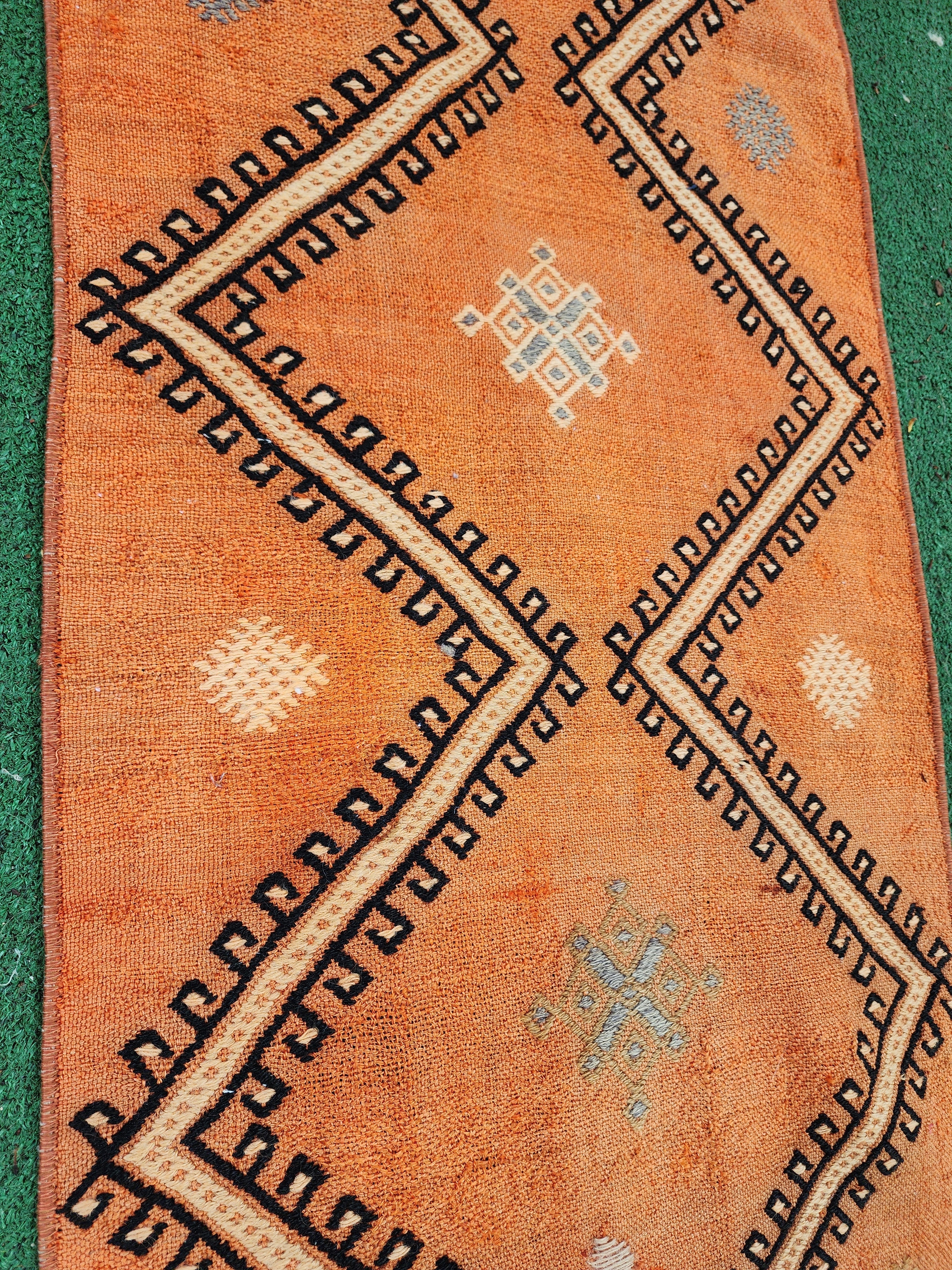vintage Konya Wool Runner Rug — in setting