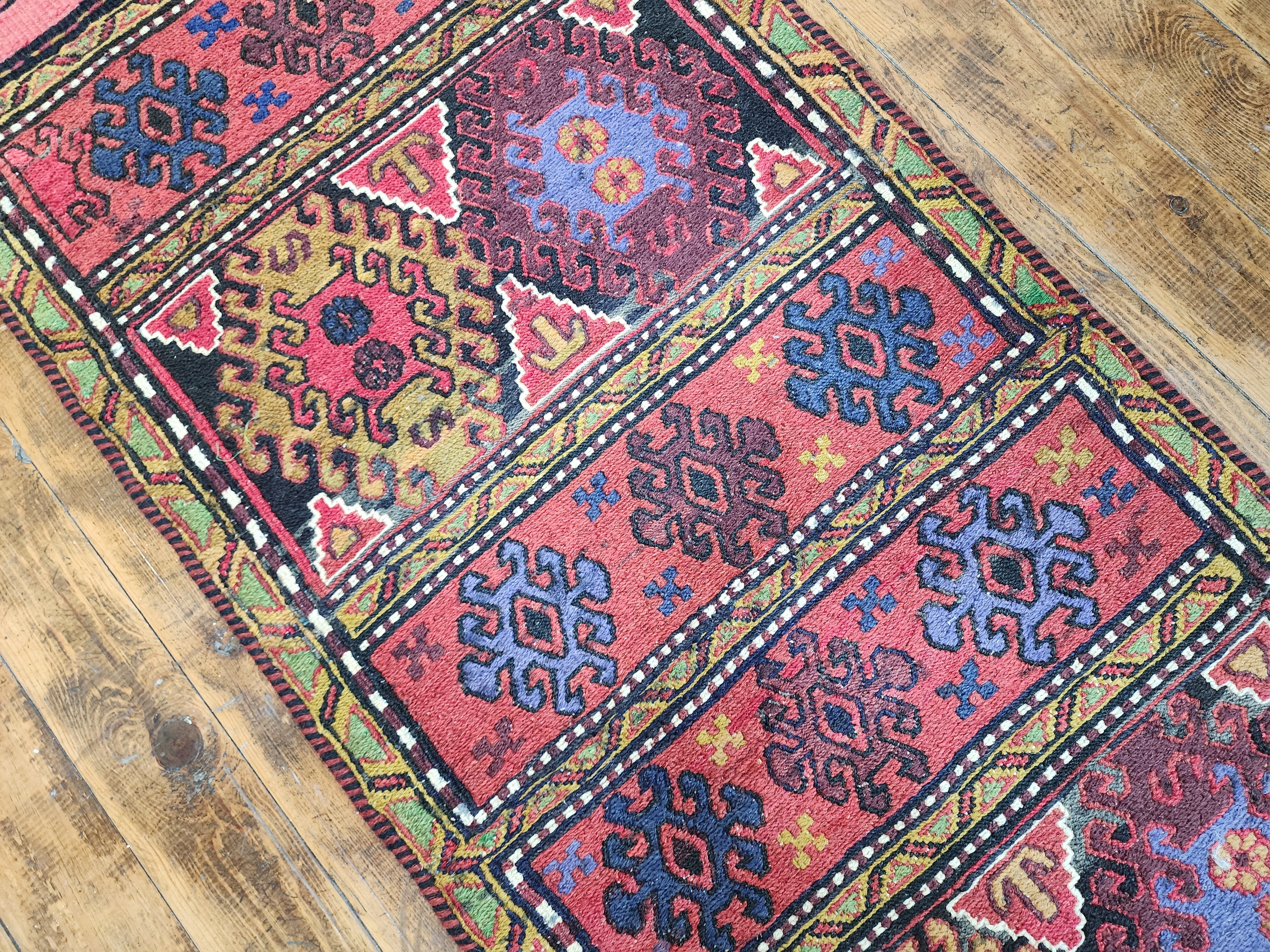 vintage Soumak Wool Runner Rug — edge weave
