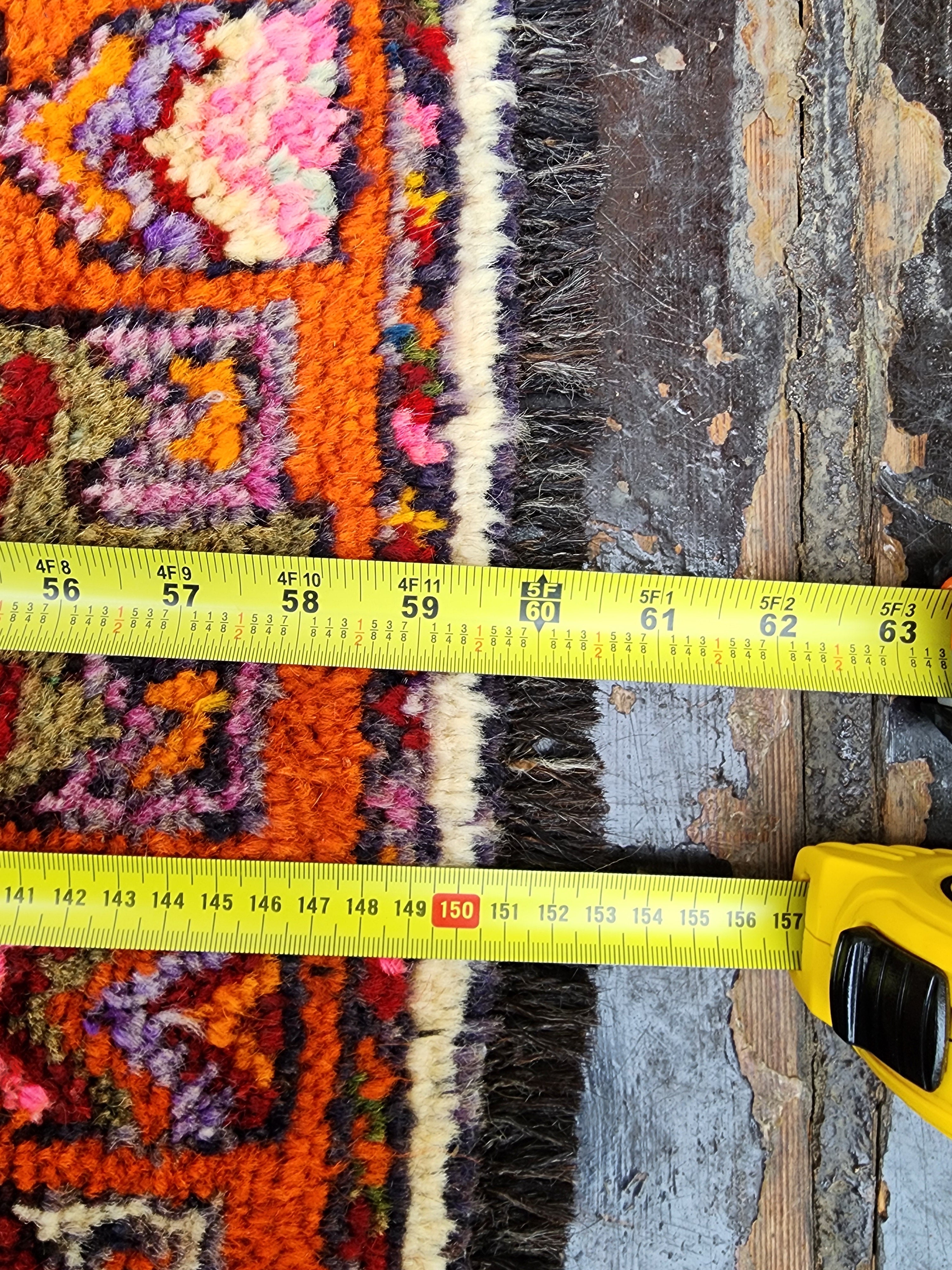 antique Konya Wool Small Rug — edge weave