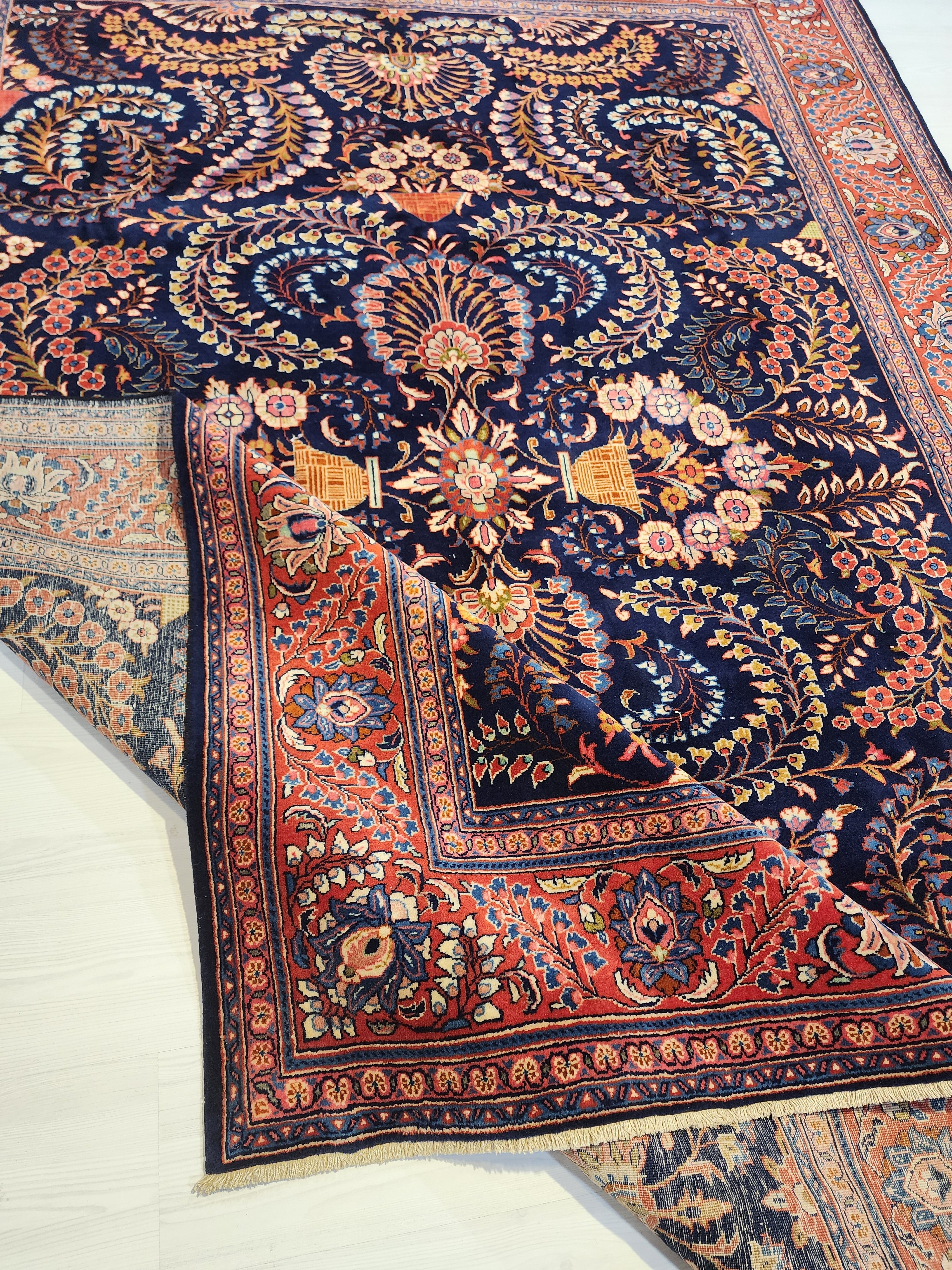 Antique Turkish Wool Rug, 7x9, Vegetable Dyed, Anatolian Carpet