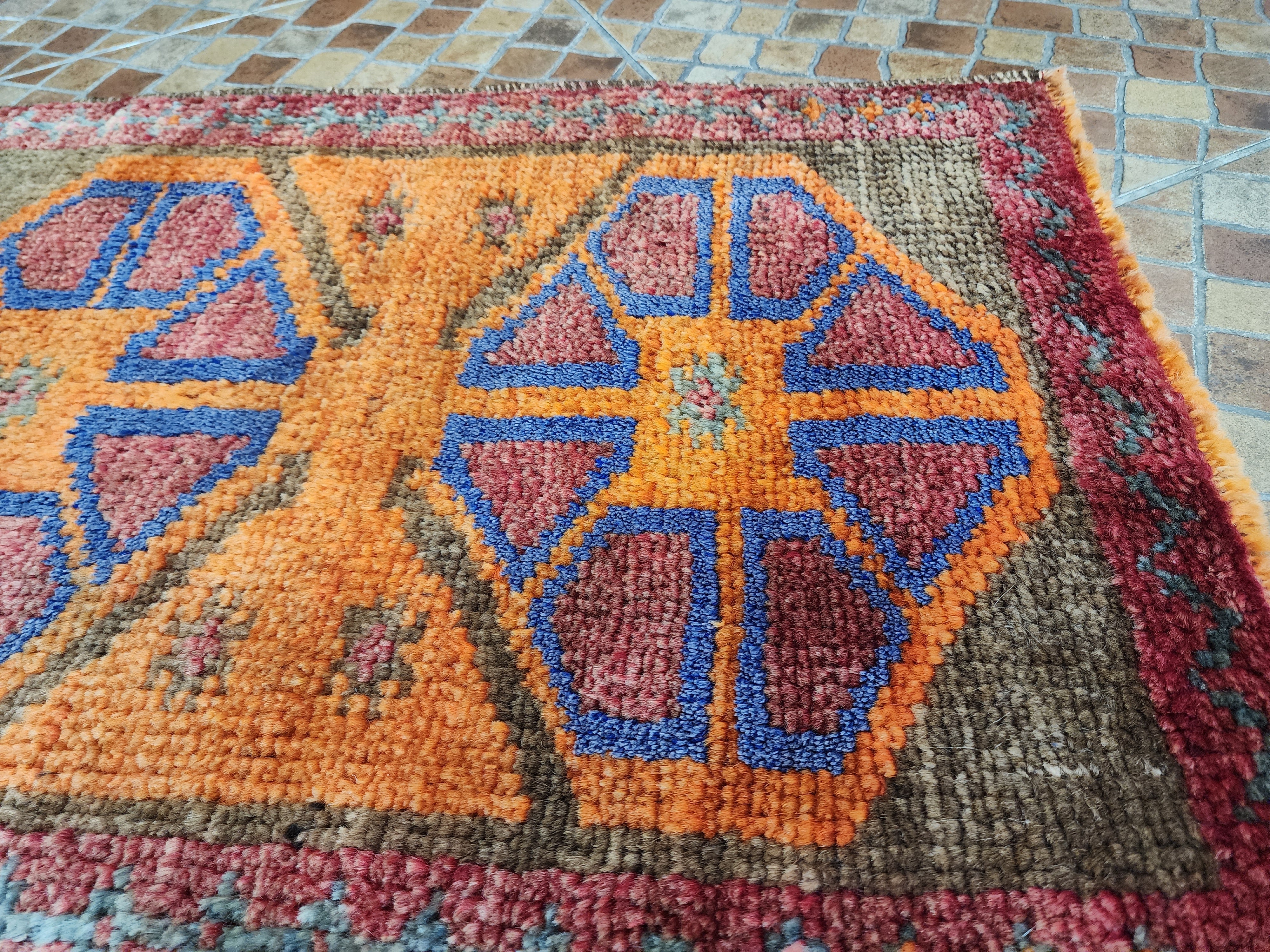 vintage Kars Wool Small Rug — pattern close-up
