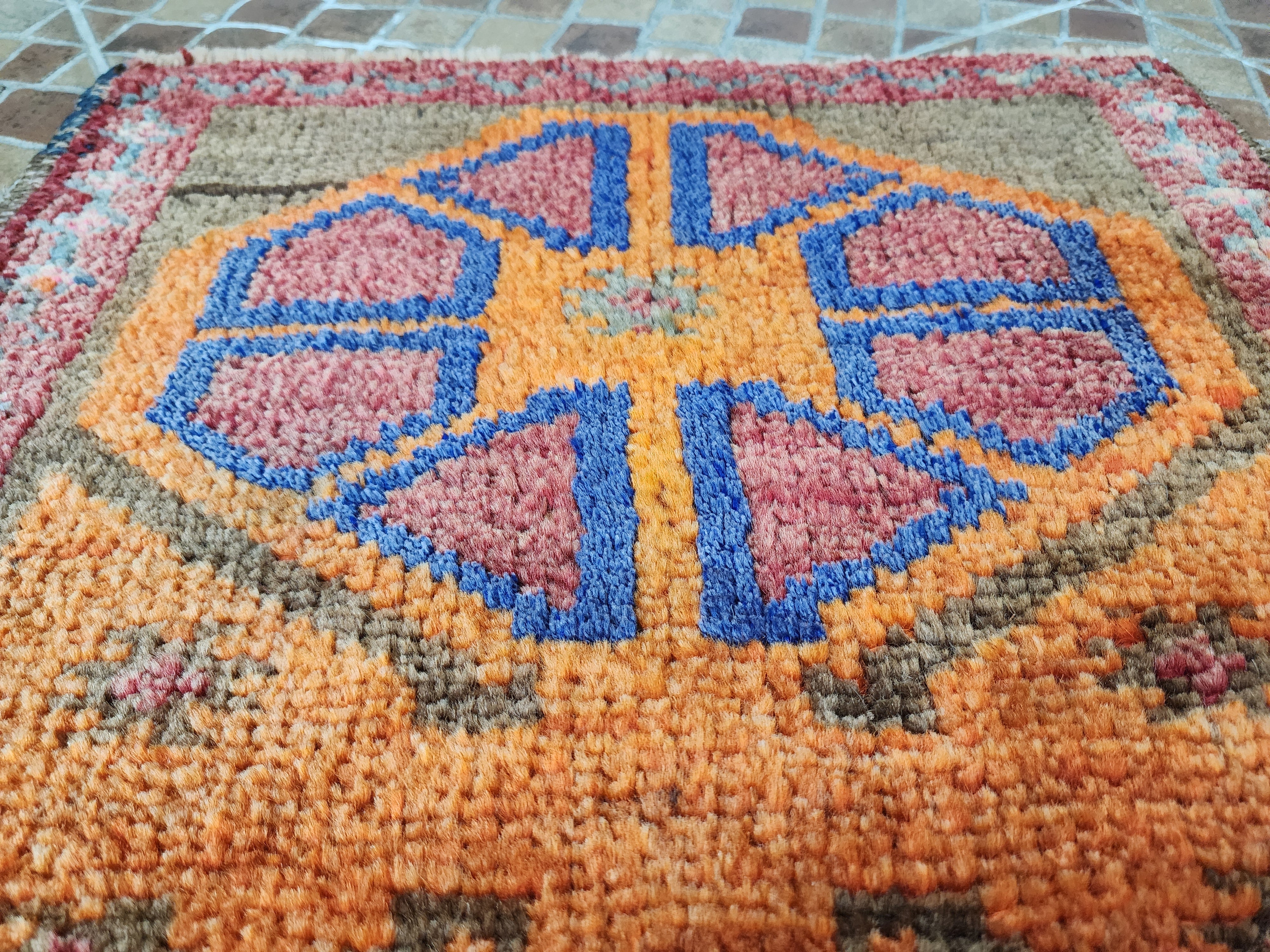 vintage Kars Wool Small Rug — in setting