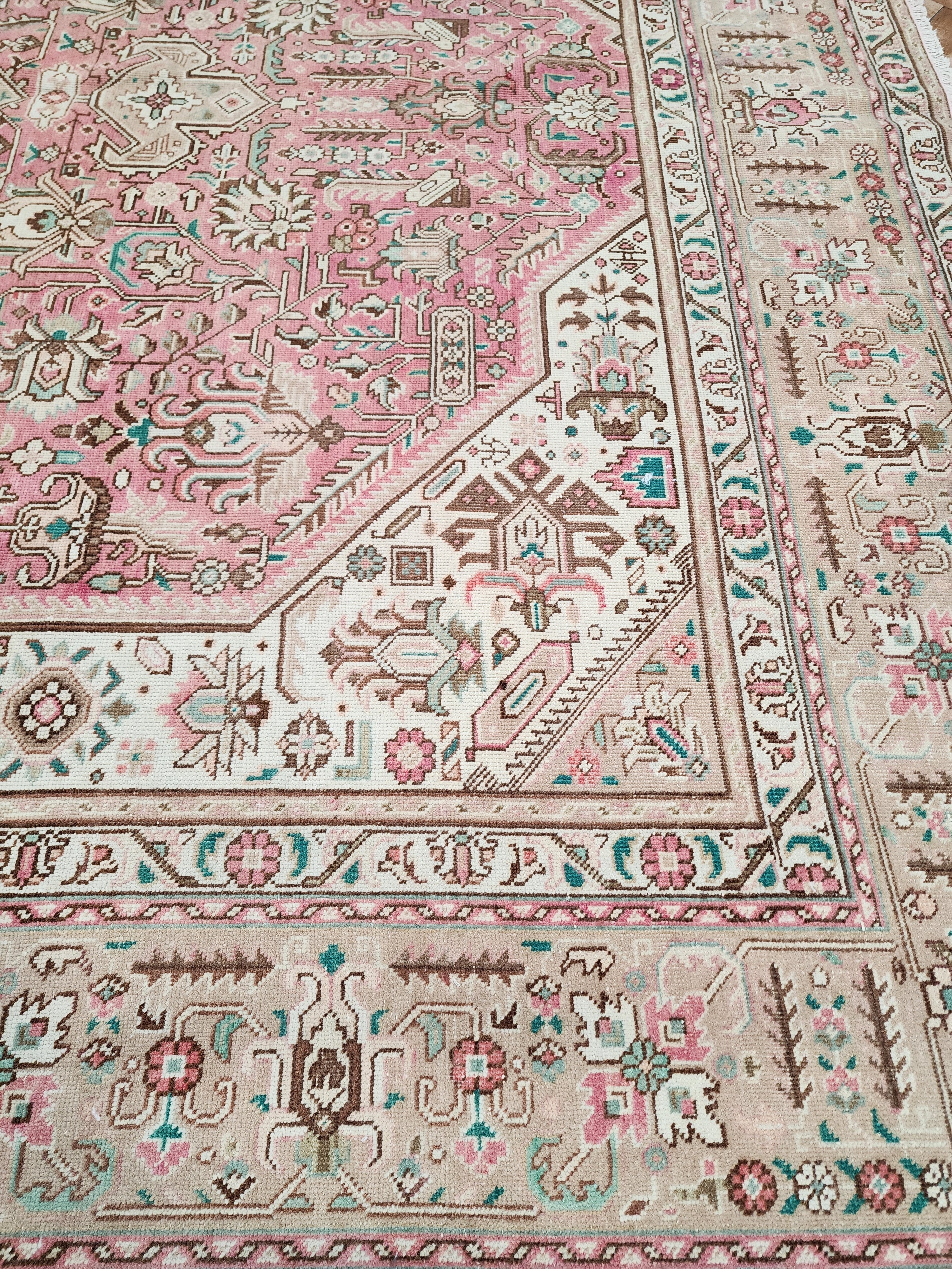 vintage Kayseri Wool Large Area Rug — in setting