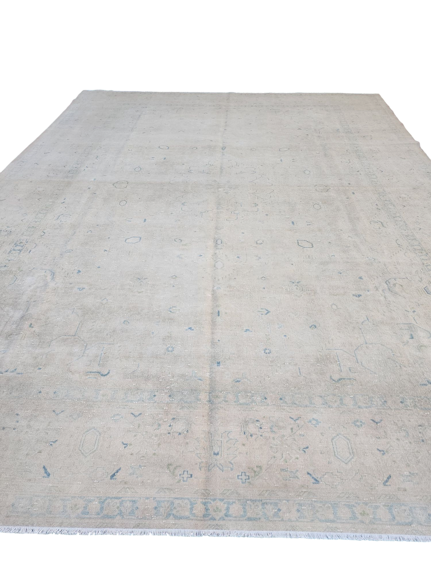 vintage Persian Wool Large Area Rug — back view