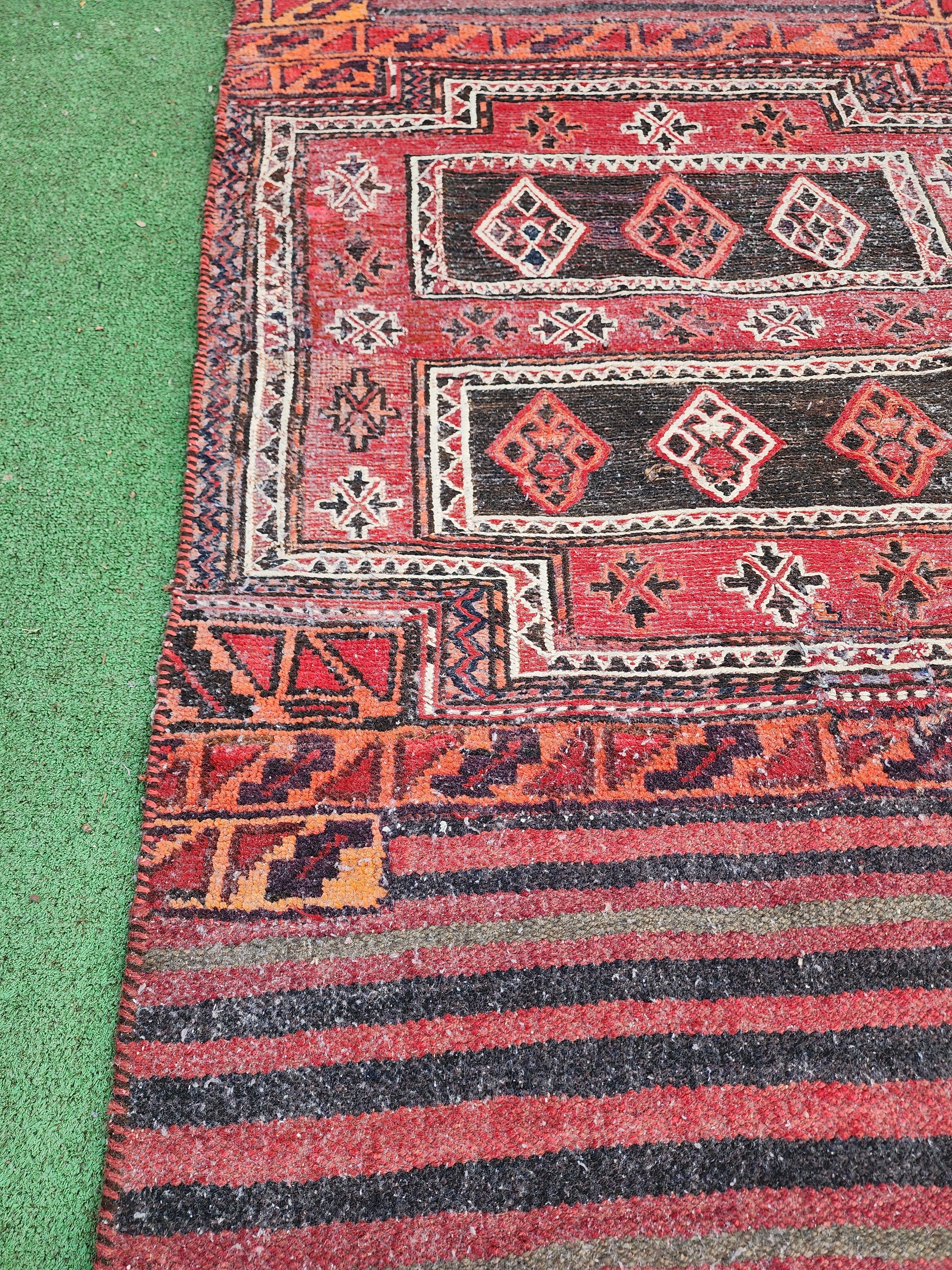 vintage Anatolian Wool Small Rug — in setting