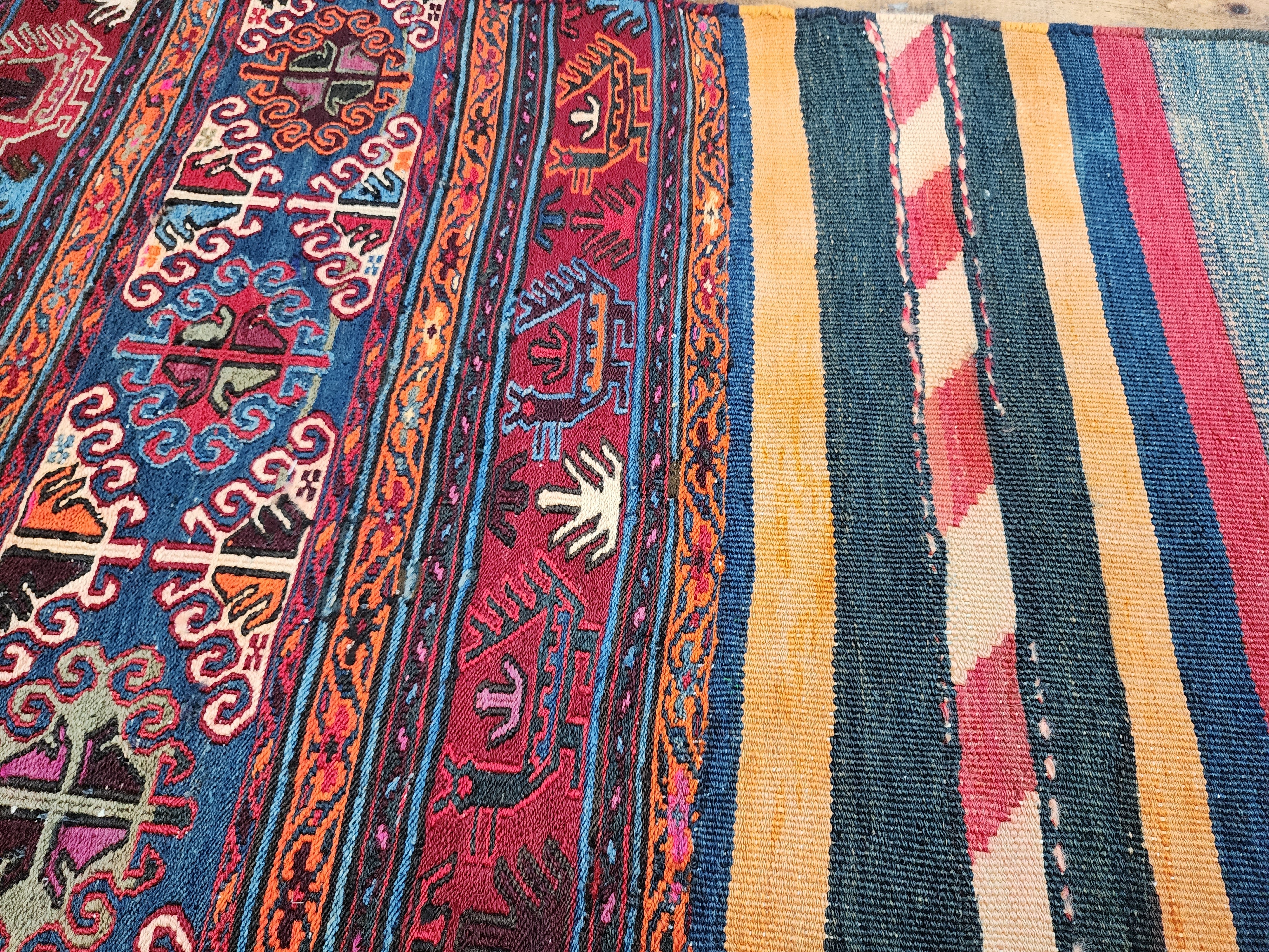 Embroidery Nomadic Besik Rug, 3'5''x4'11''
