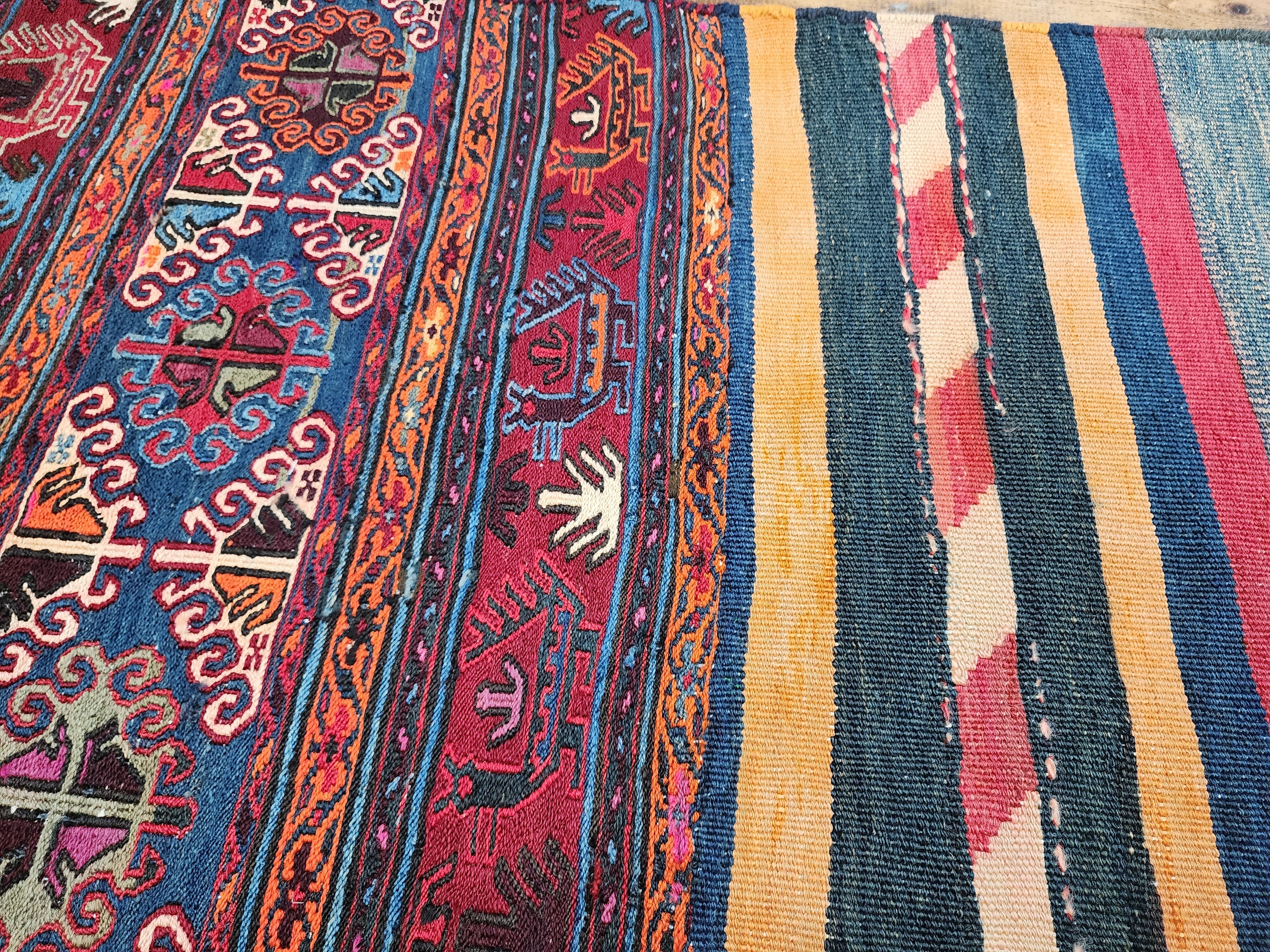 vintage Tribal Small Rug — in setting