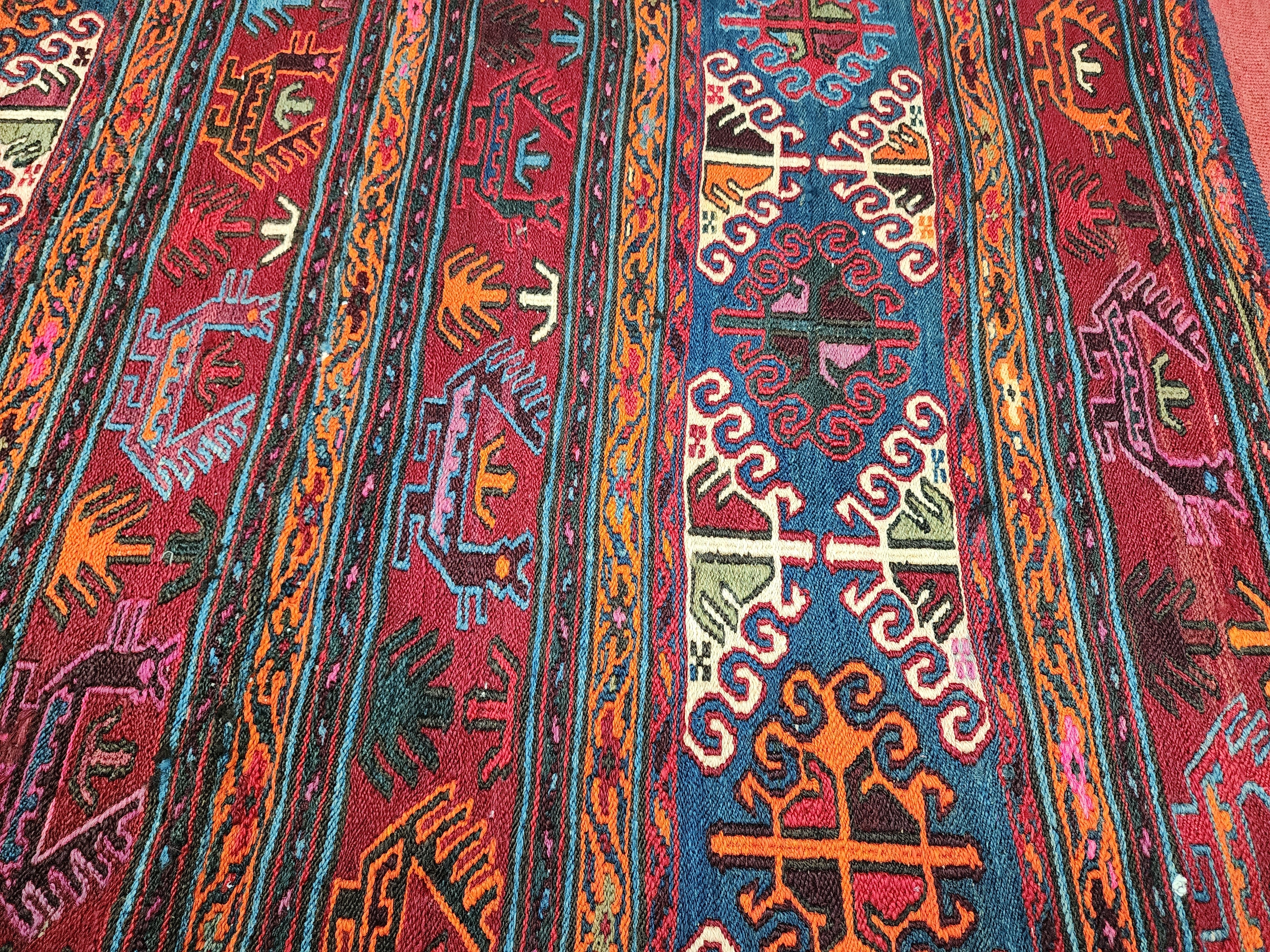 Embroidery Nomadic Besik Rug, 3'5''x4'11''