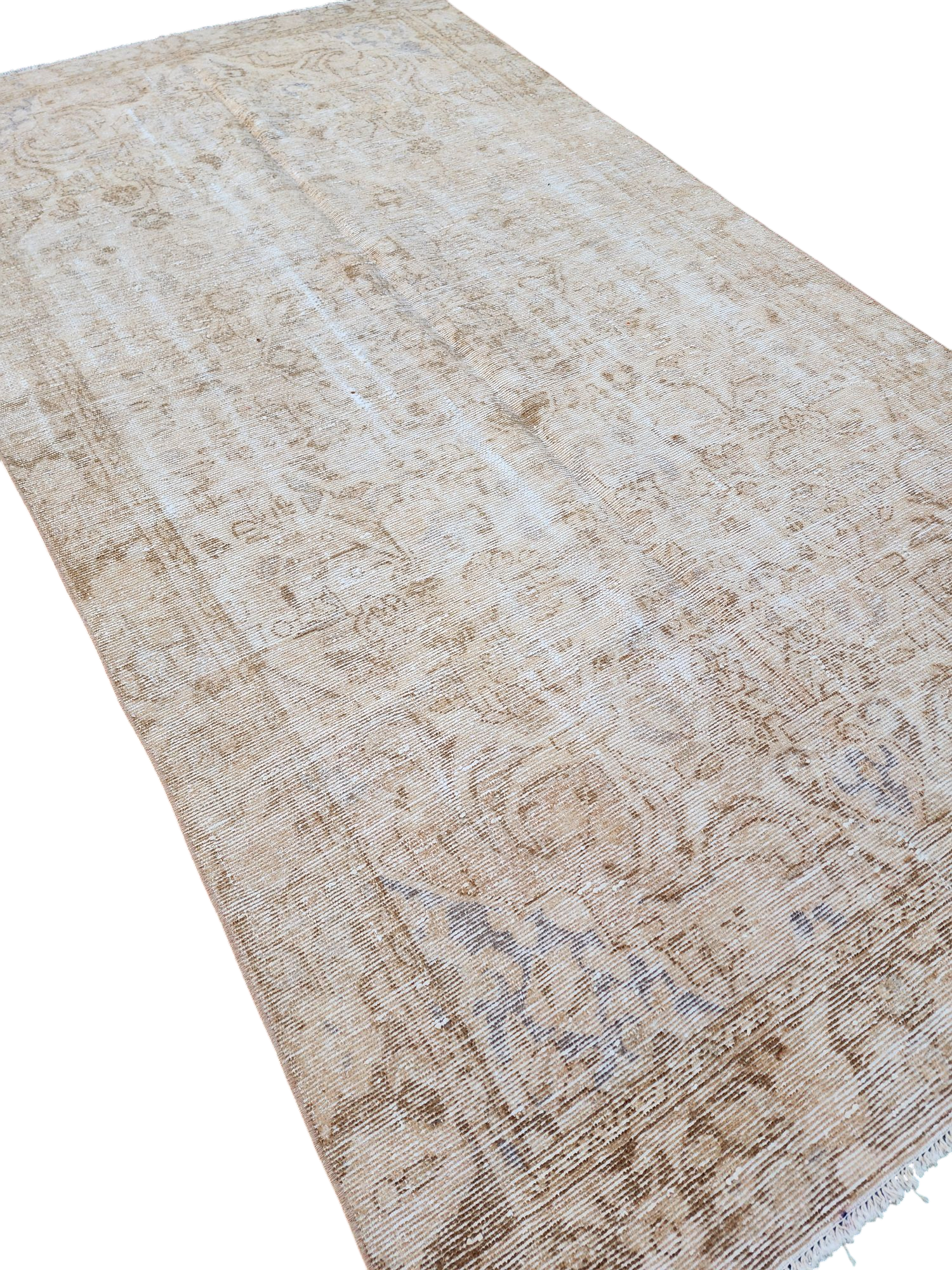 vintage Anatolian Wool Area Rug — back view
