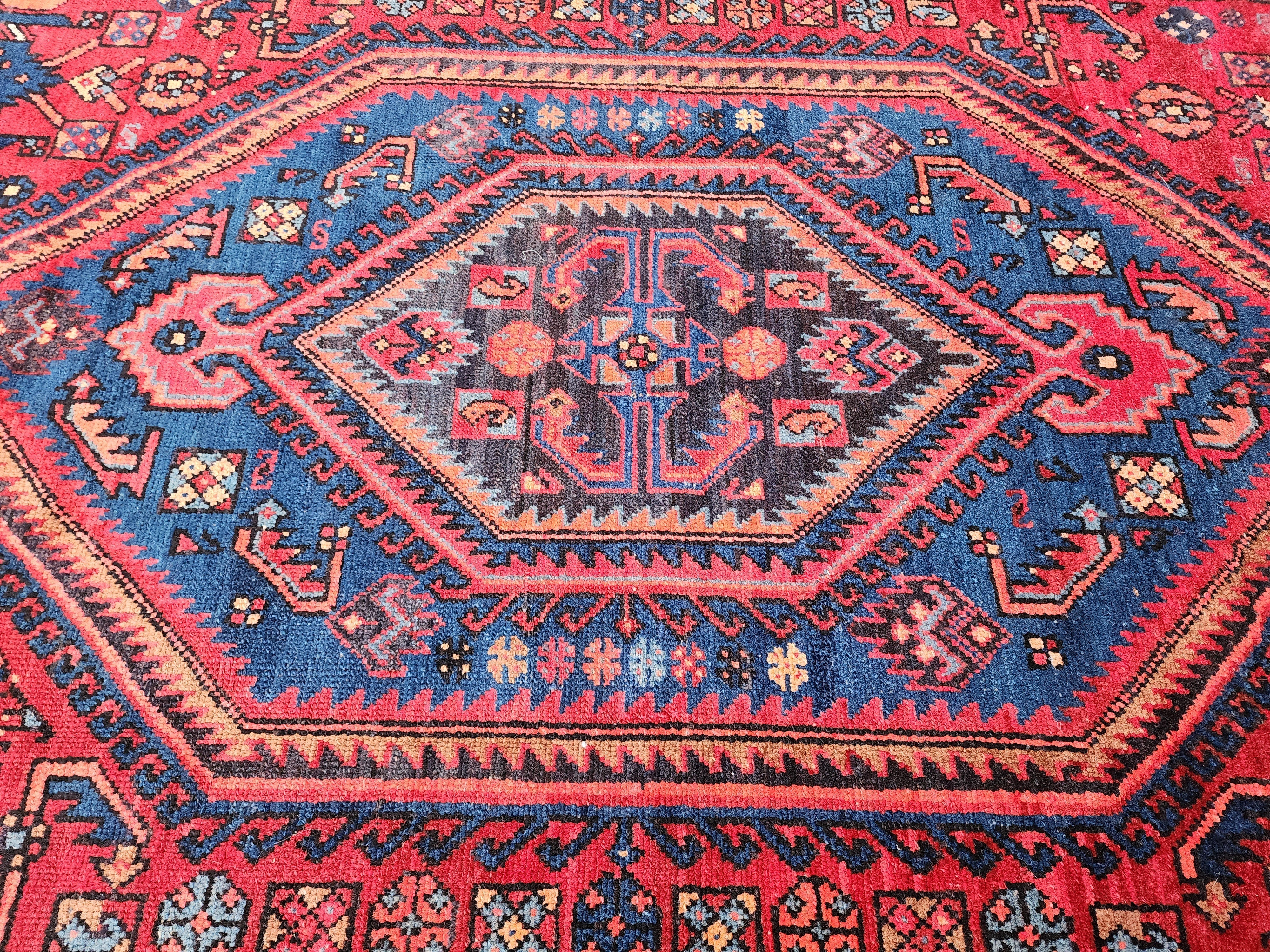 vintage Persian Wool Area Rug — edge weave
