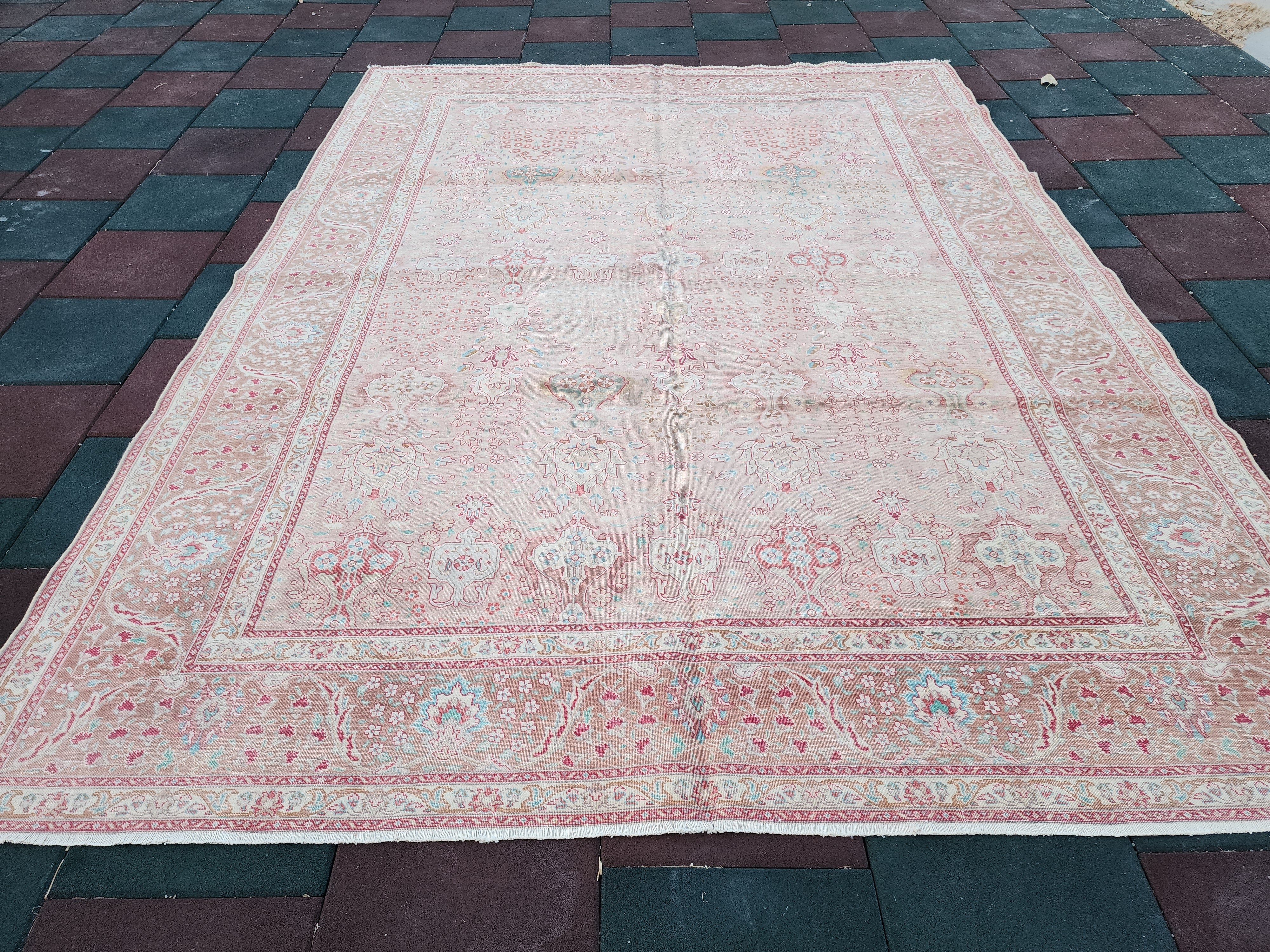 Handmade Vintage Persian Large Rug 11'2''x8'3''