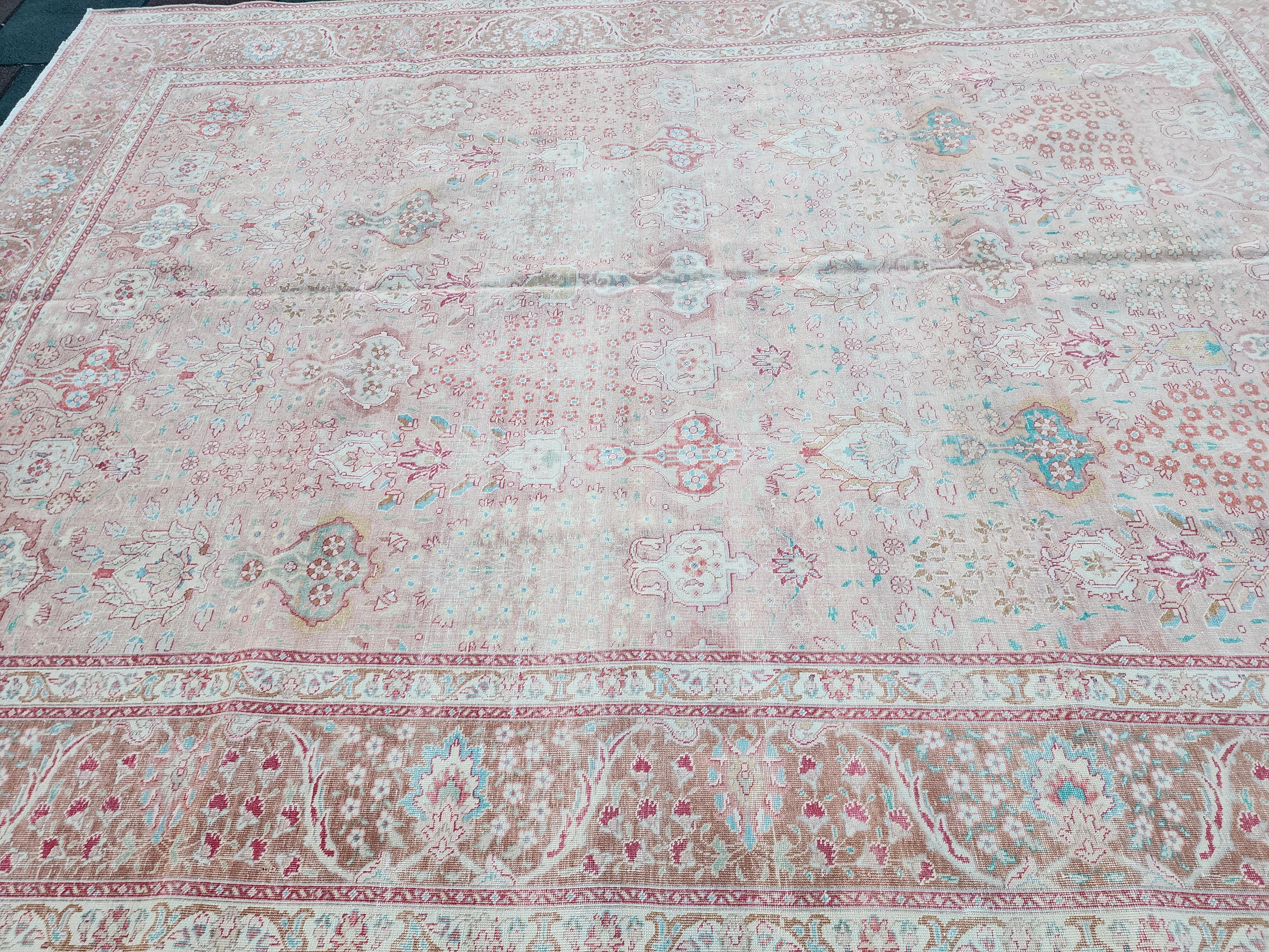 Handmade Vintage Persian Large Rug 11'2''x8'3''