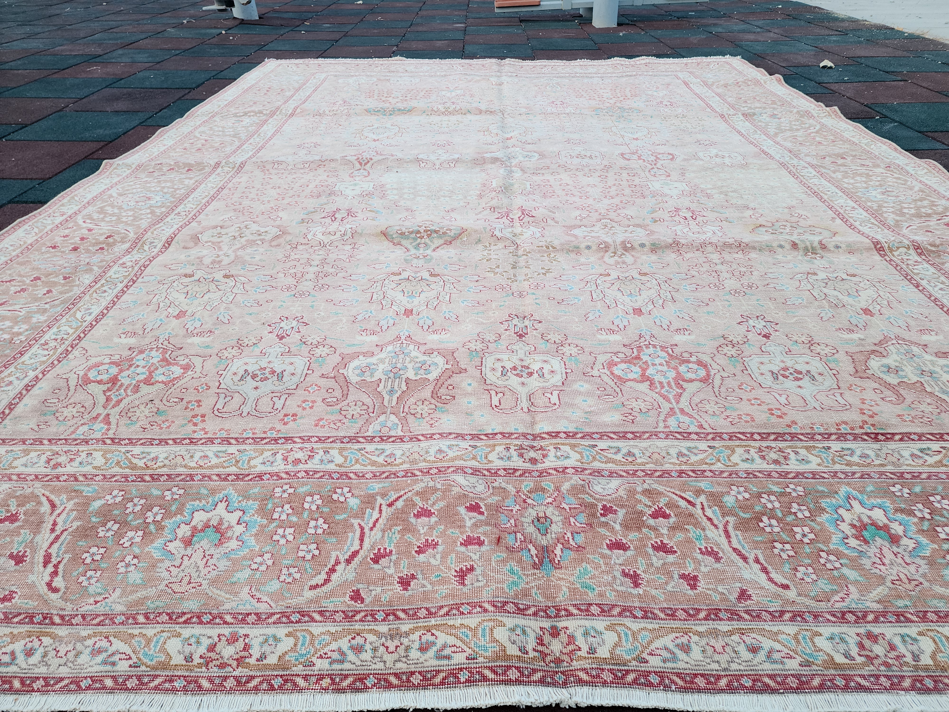 Handmade Vintage Persian Large Rug 11'2''x8'3''