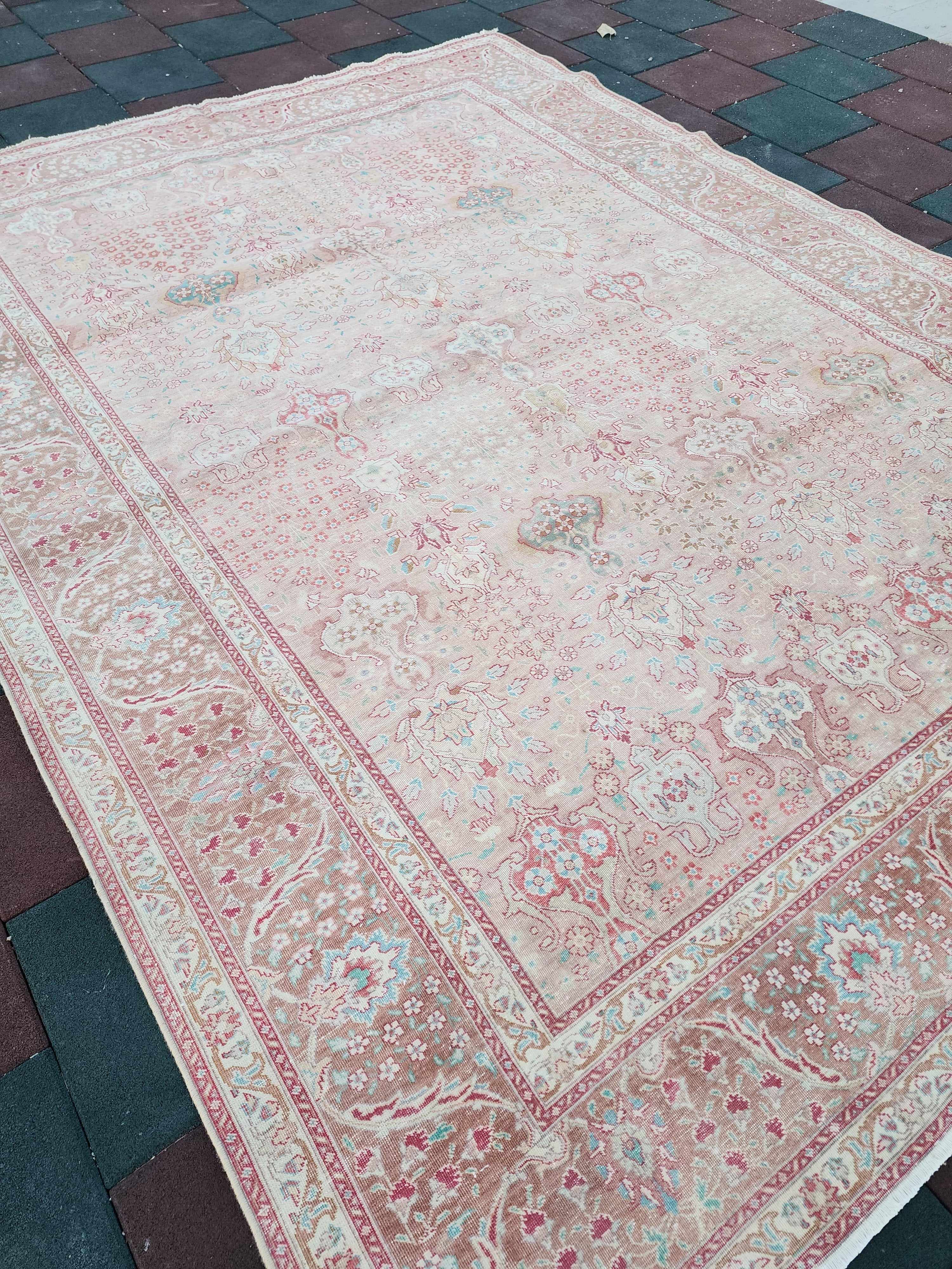 Handmade Vintage Persian Large Rug 11'2''x8'3''