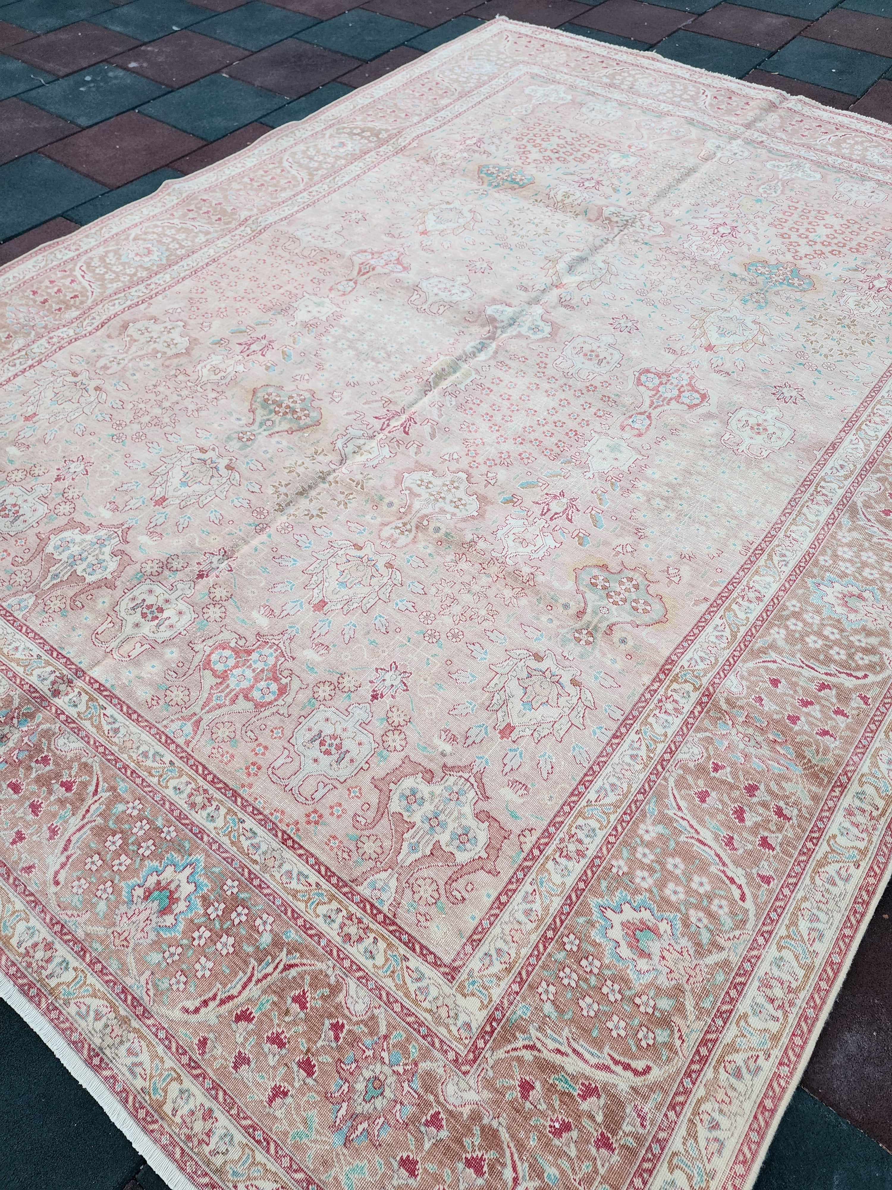 Handmade Vintage Persian Large Rug 11'2''x8'3''
