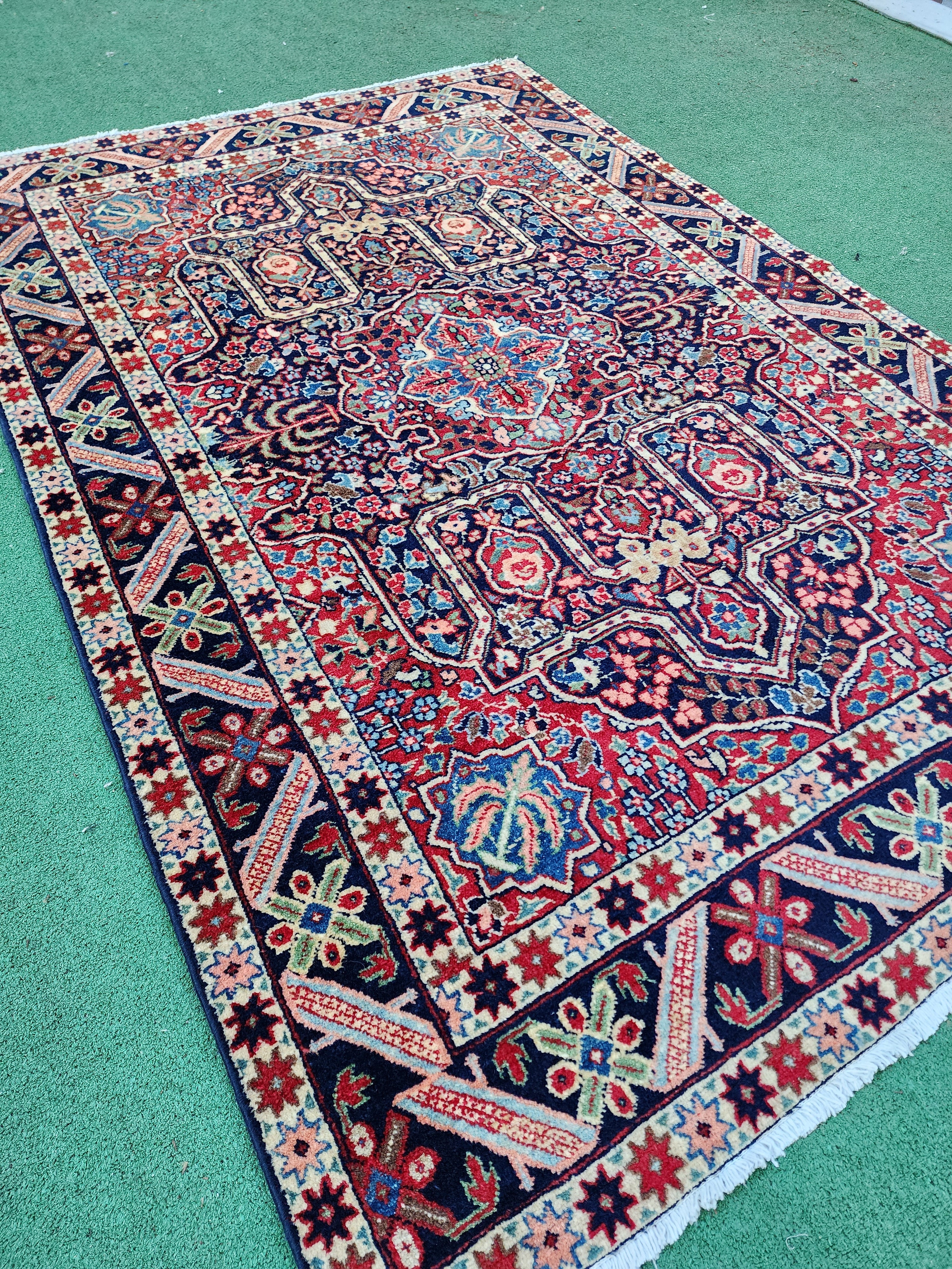 vintage Persian Area Rug — back view