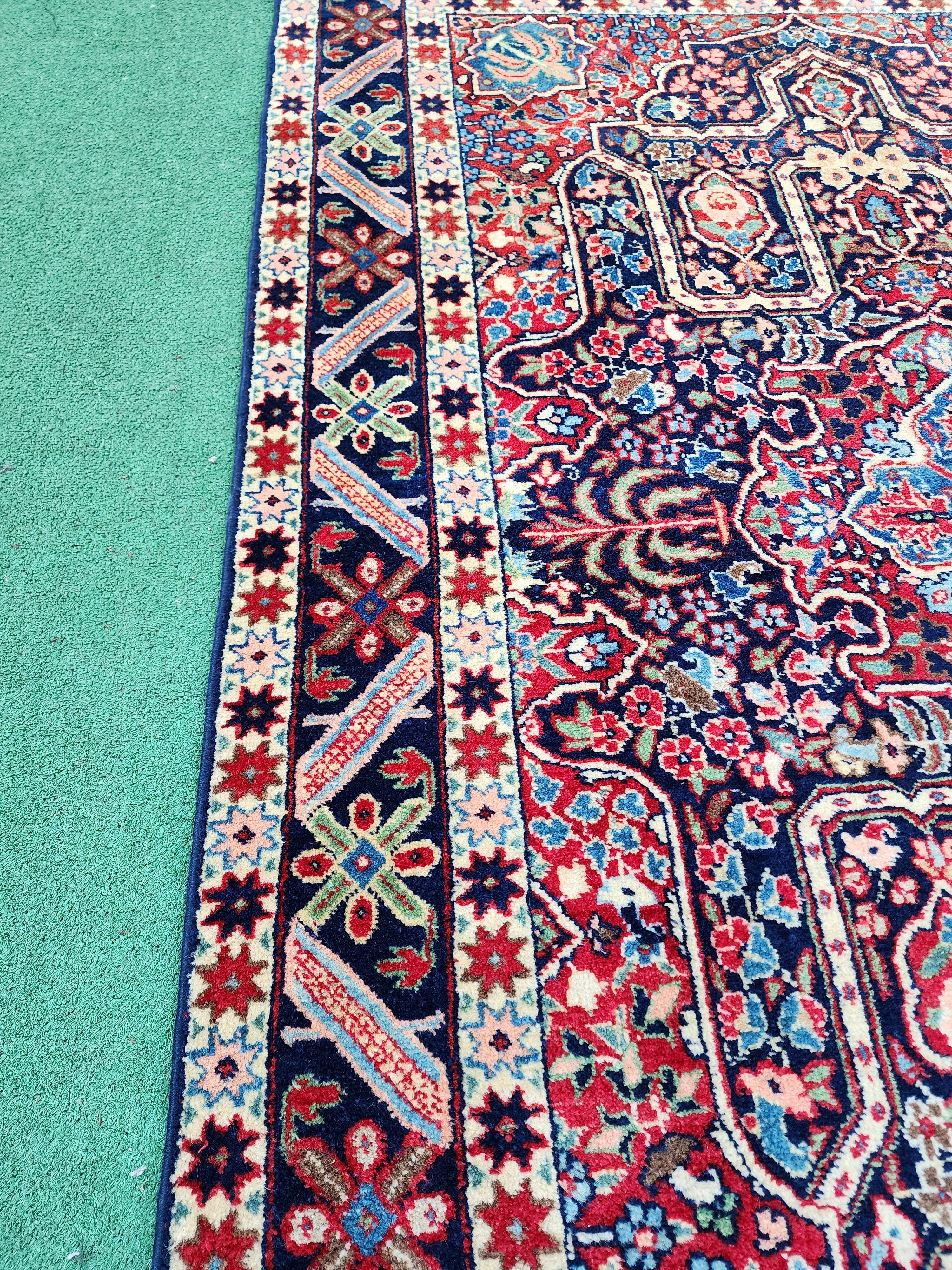 vintage Persian Area Rug — edge weave