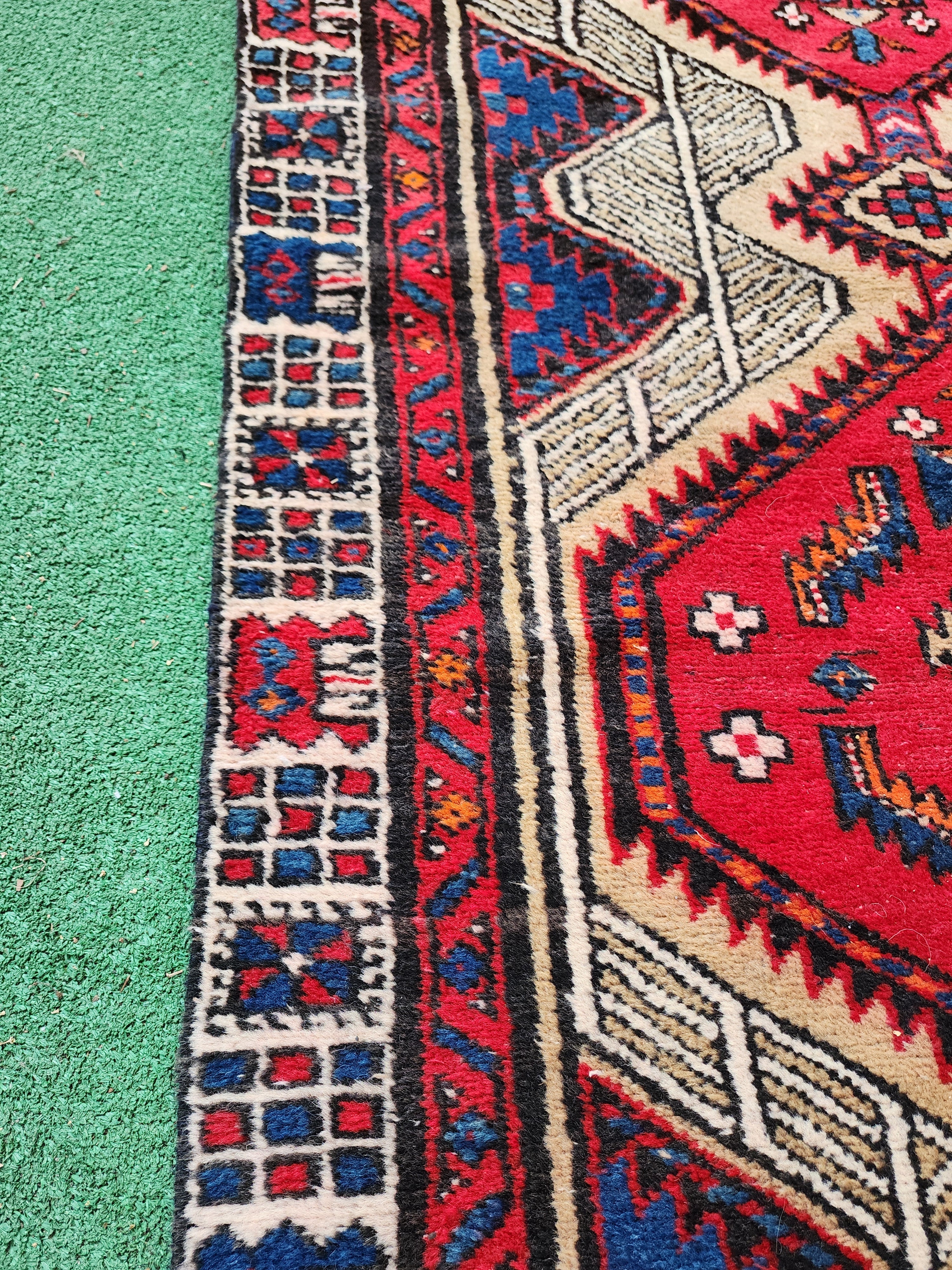 antique Persian Wool Runner Rug — in setting