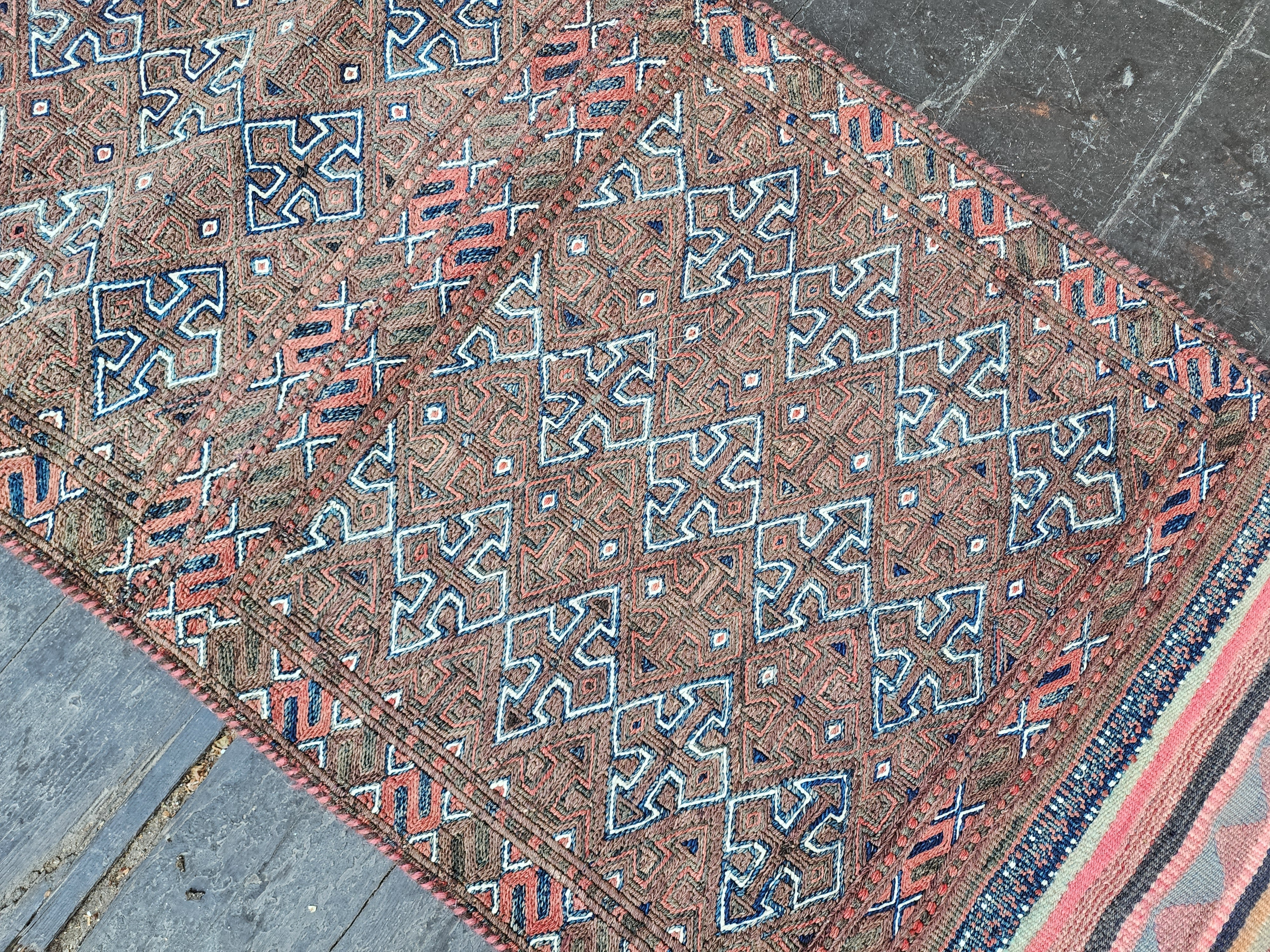vintage Kilim Wool Runner Rug — in setting