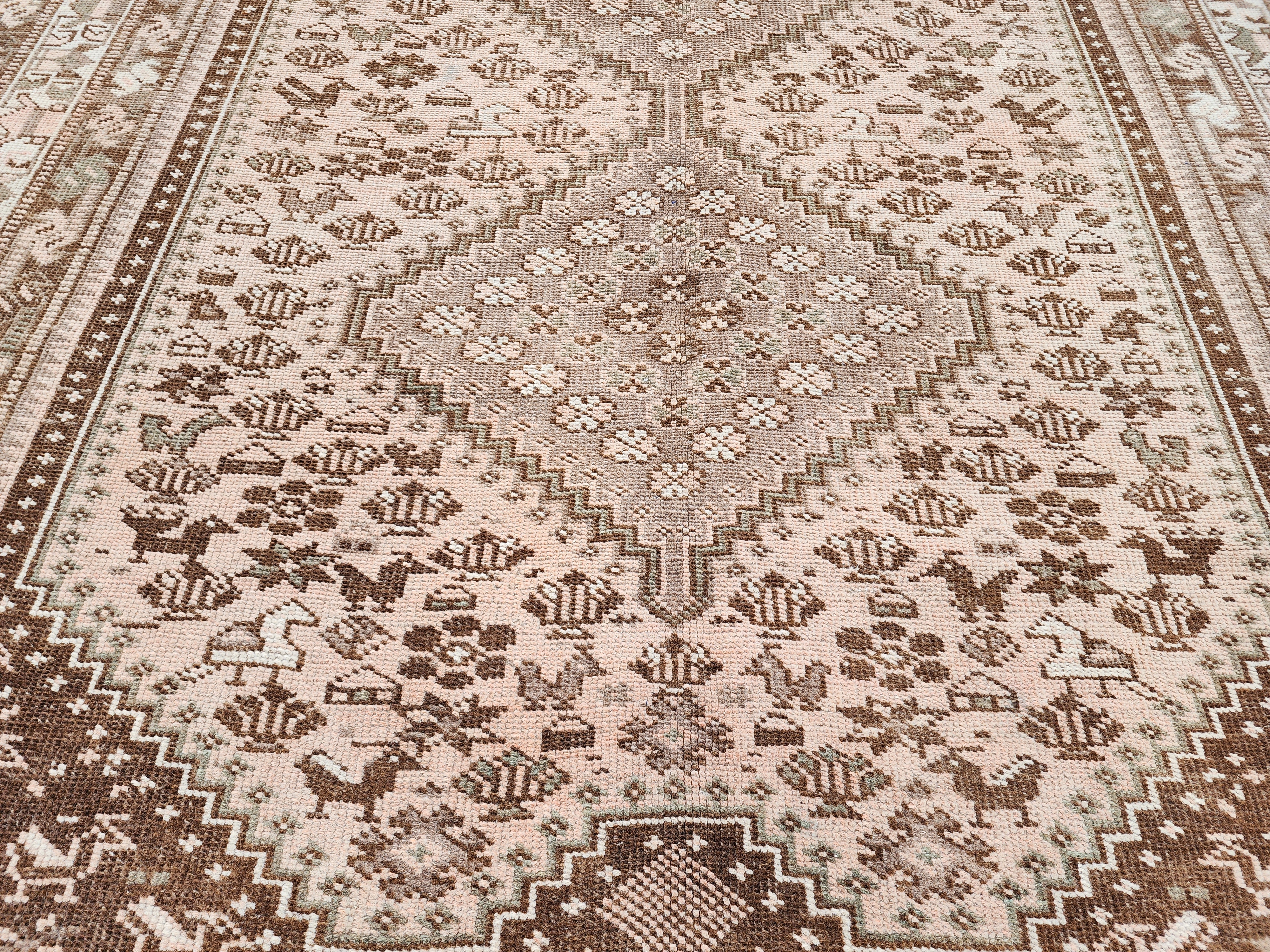 vintage Anatolian Wool Large Area Rug — pile detail