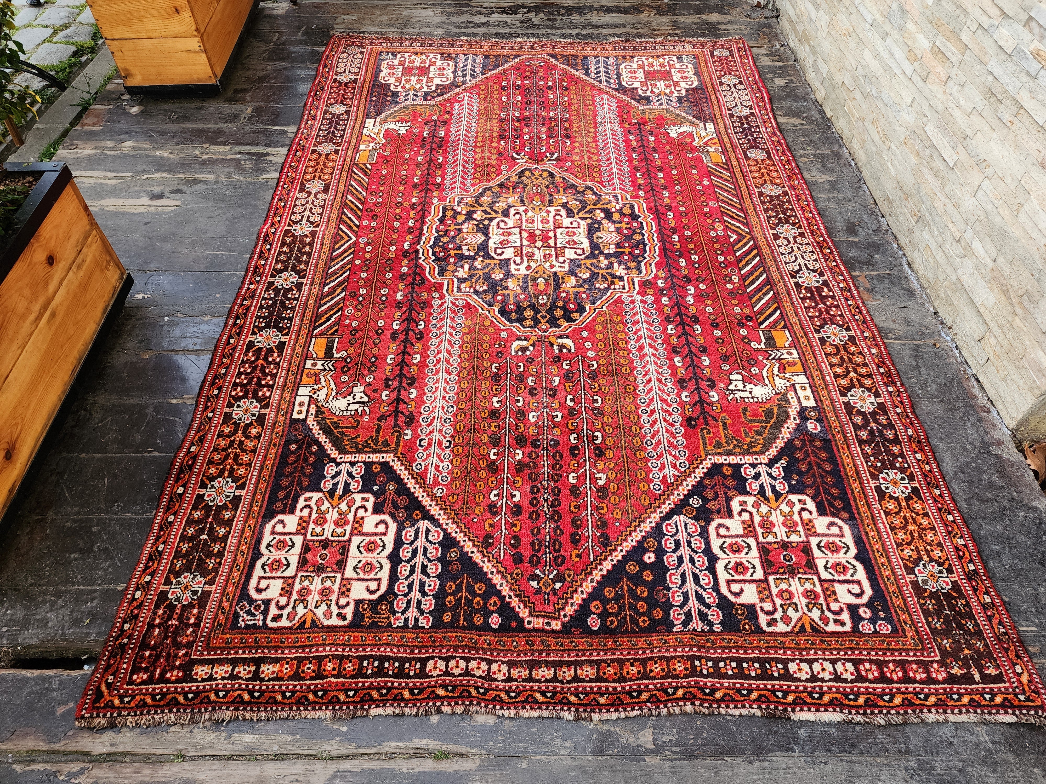 vintage Persian Area Rug — detail texture