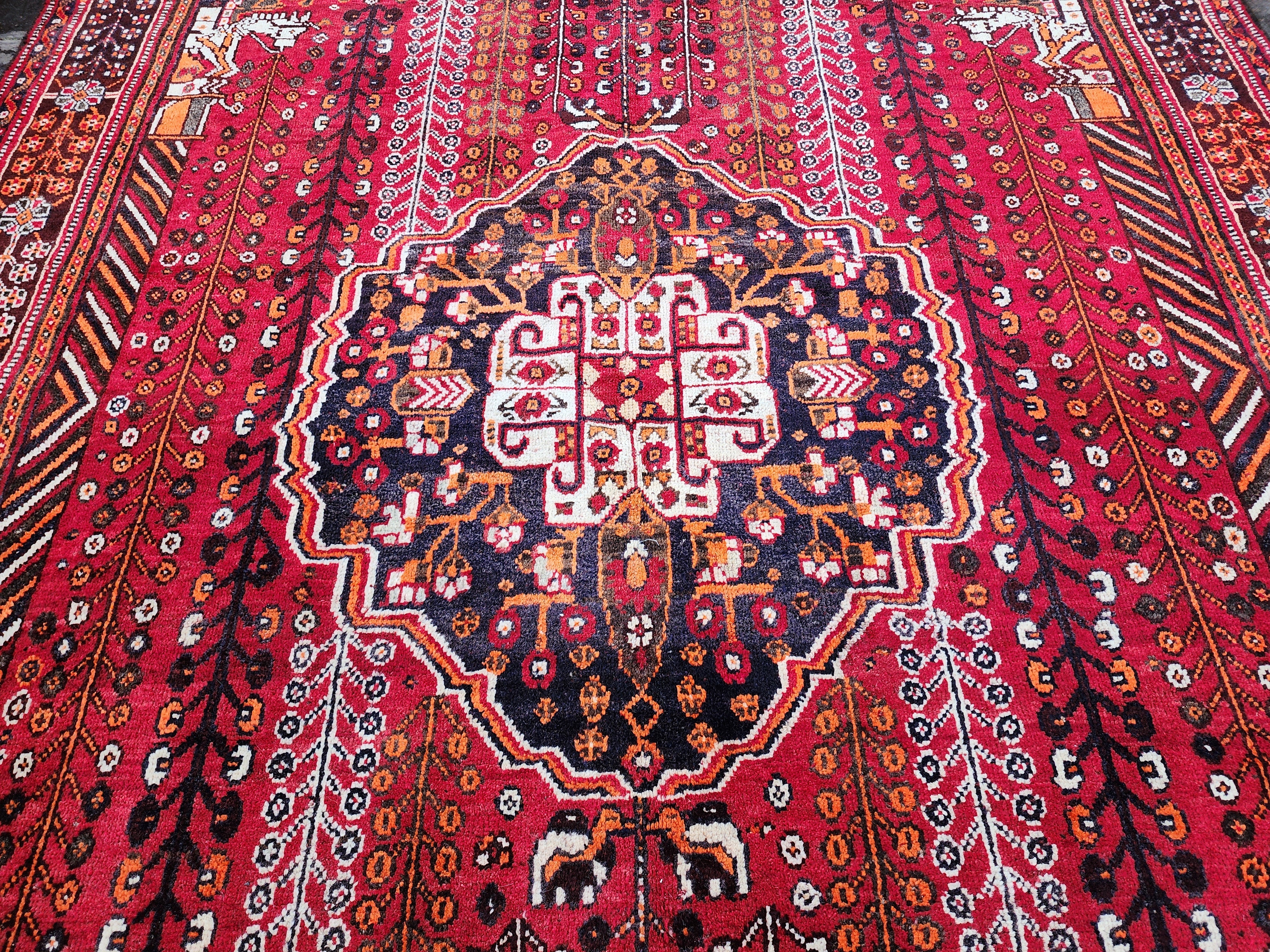 vintage Persian Area Rug — pile detail