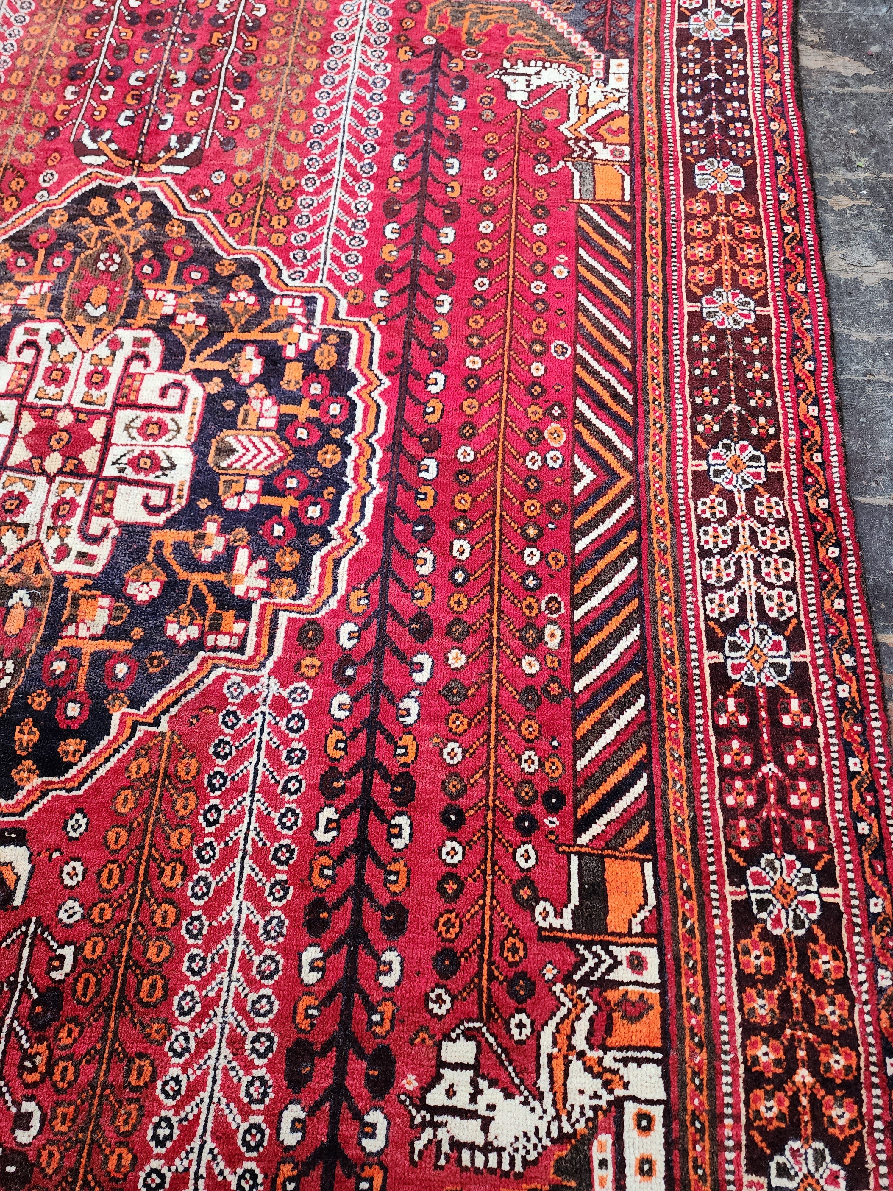vintage Persian Area Rug — colour close-up