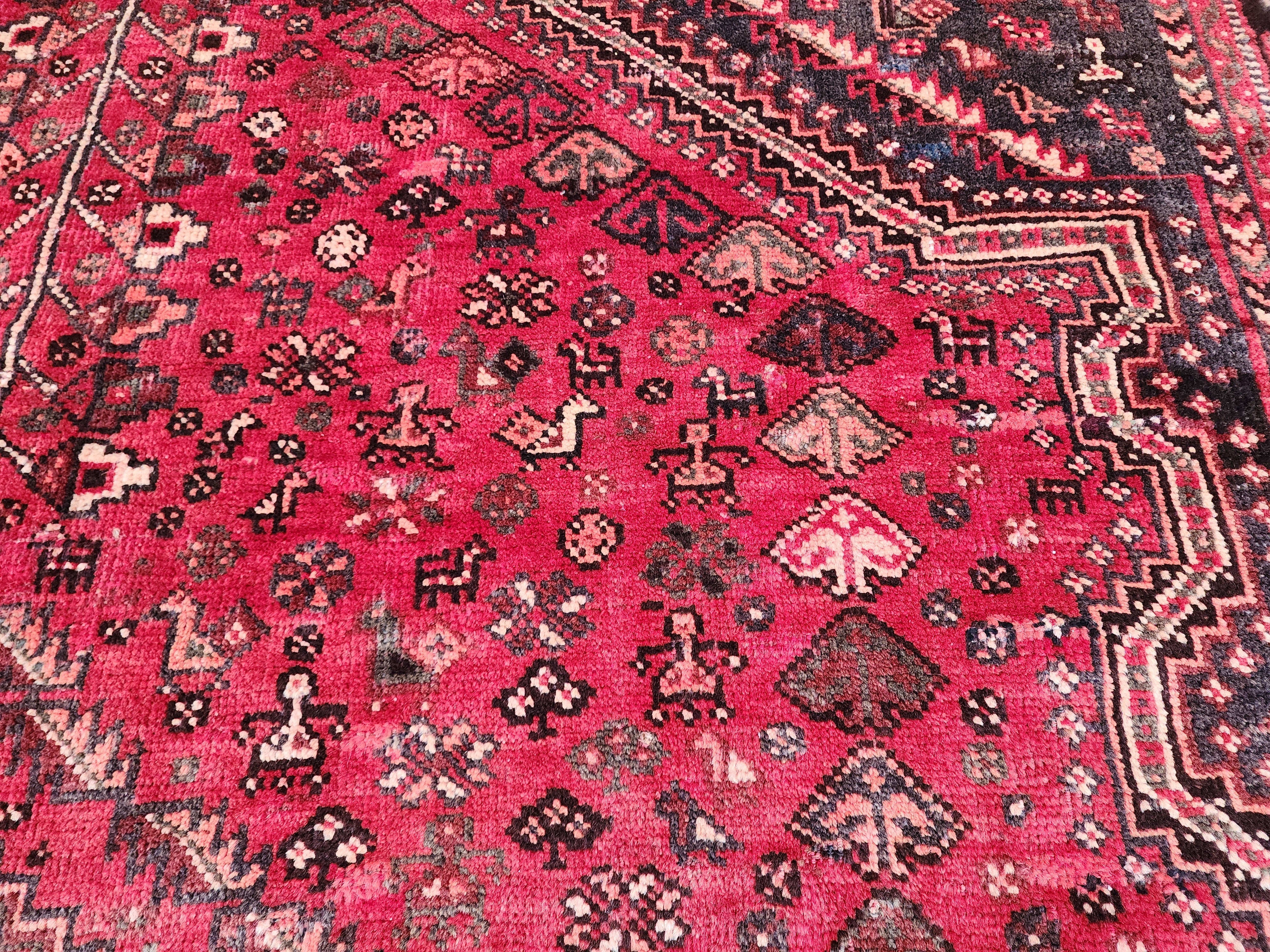 vintage Persian Large Area Rug — pile detail