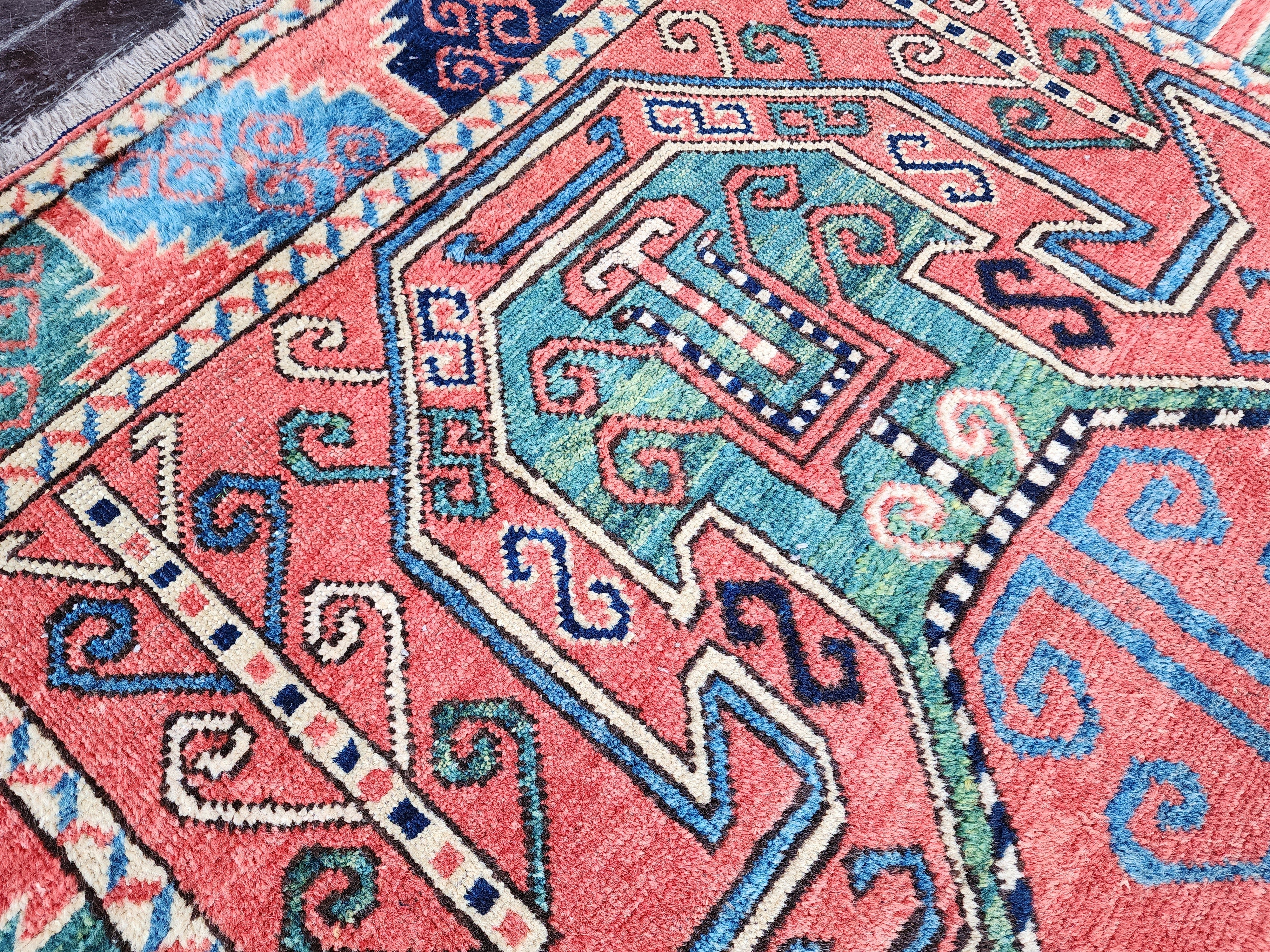 vintage Anatolian Wool Small Rug — in setting